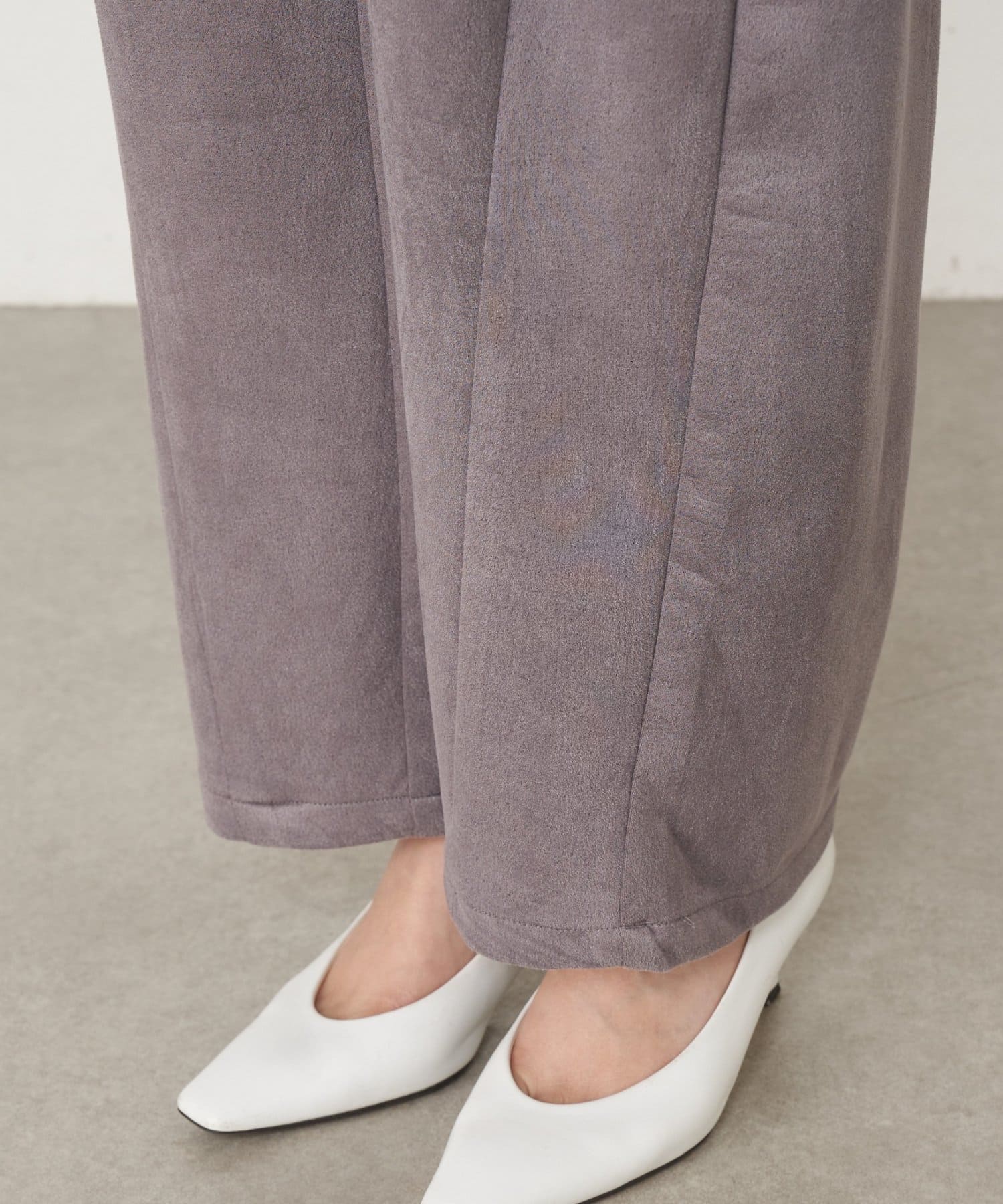 Jena　espace merveilleux(ジェナ　エスパスメルヴェイユ) レイヤード風スエードカーブパンツ