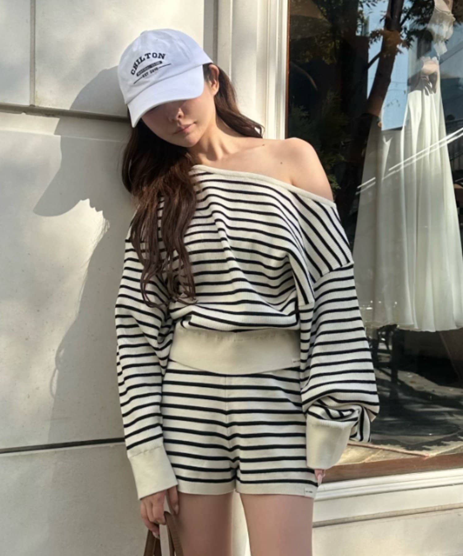 RAY CASSIN(レイカズン) ボーダーワンショルニット