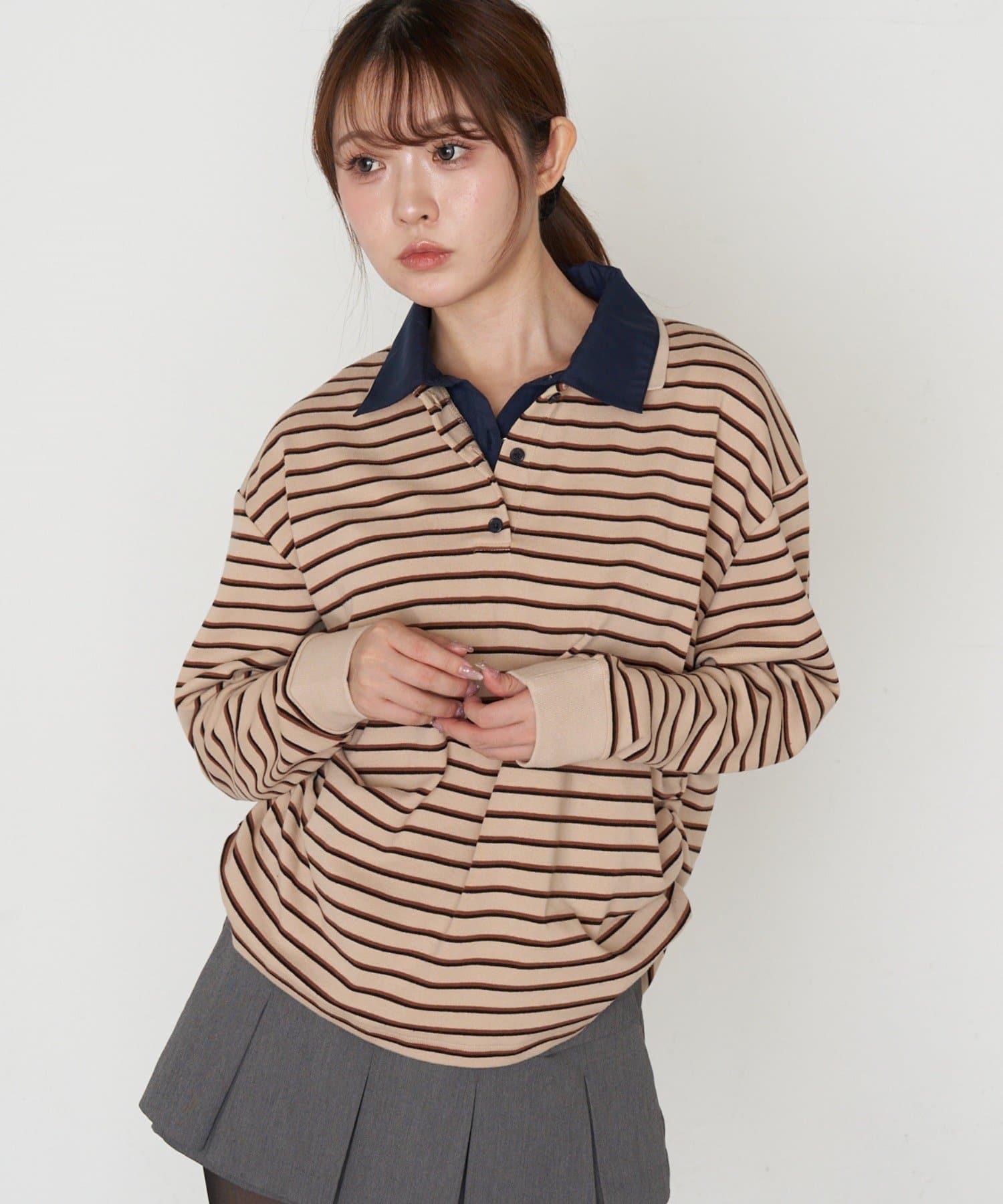 RAY CASSIN(レイカズン) ボーダーポロT