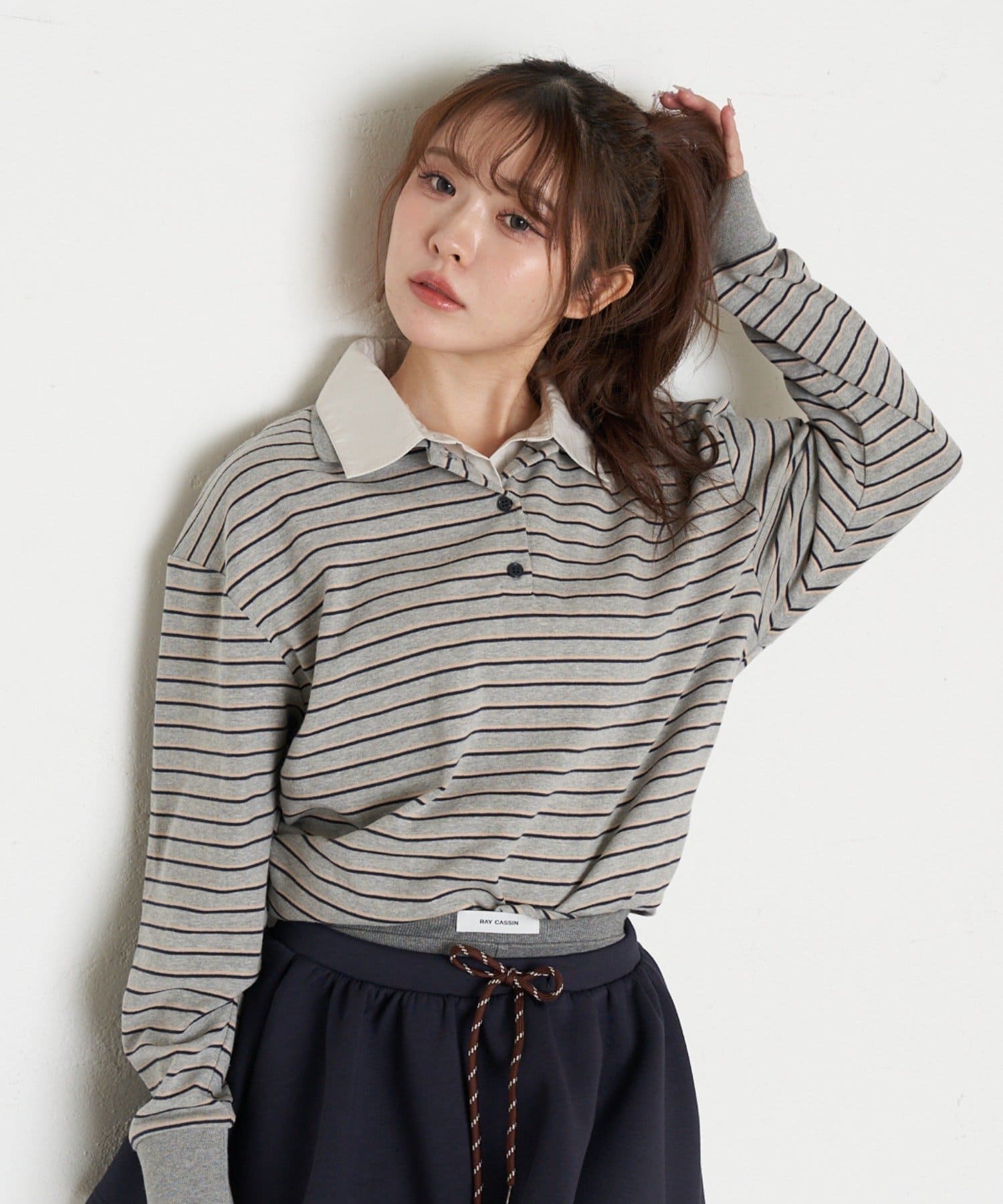 RAY CASSIN(レイカズン) ボーダーポロT