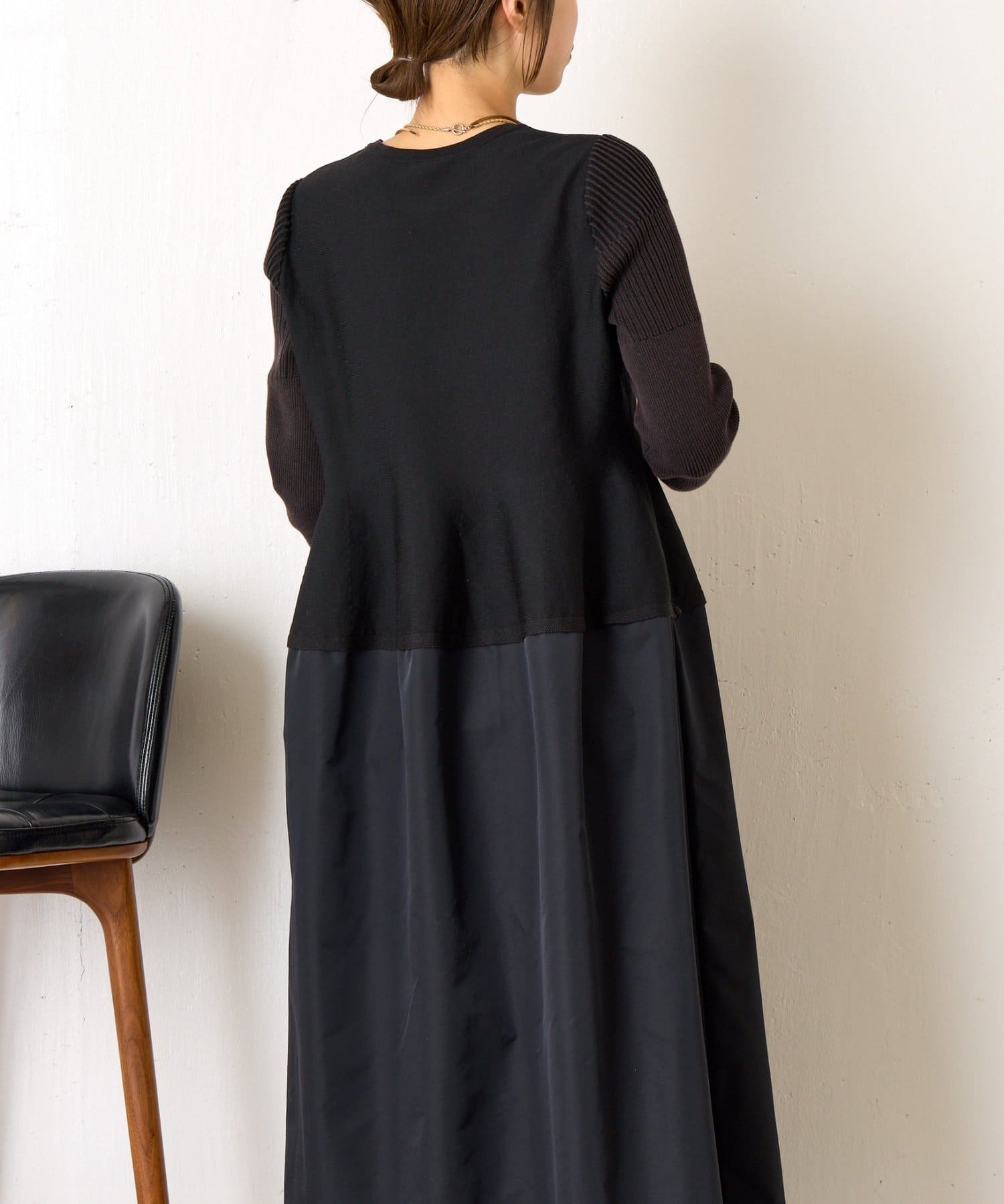 Jena　espace merveilleux(ジェナ　エスパスメルヴェイユ) ペプラム切替ワンピース