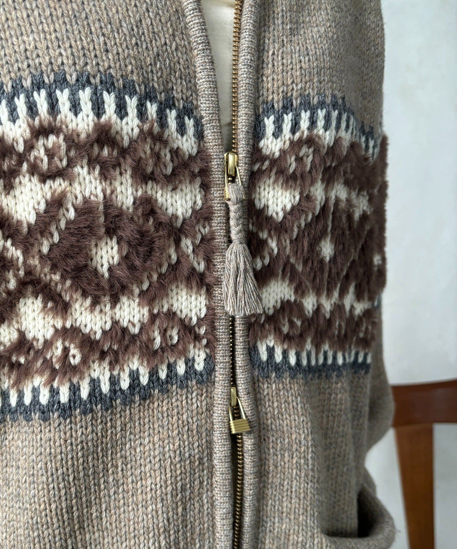 DOUDOU(ドゥドゥ) ノルディックジップカーディガン