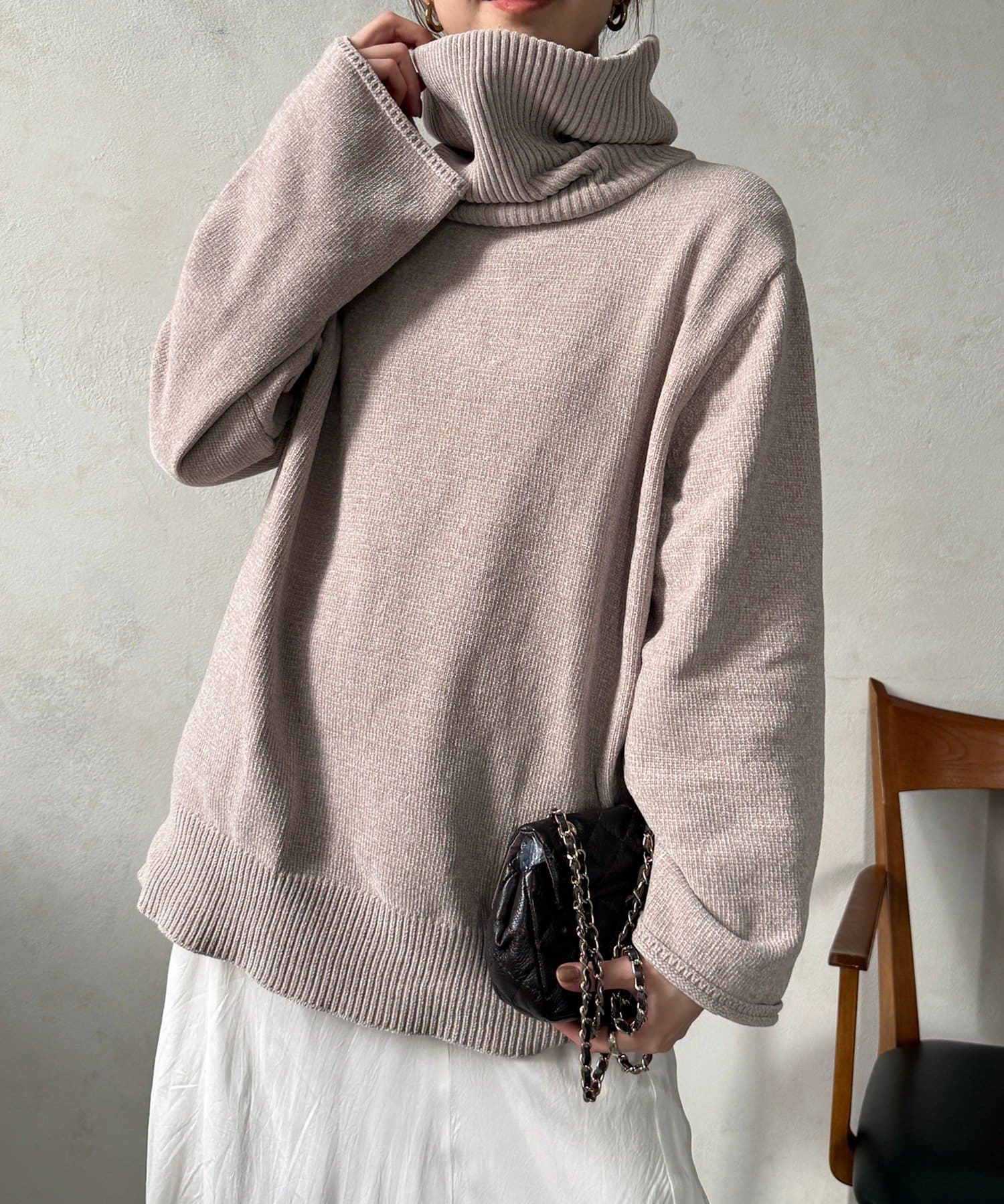 DOUDOU(ドゥドゥ) モールタートルプルオーバー