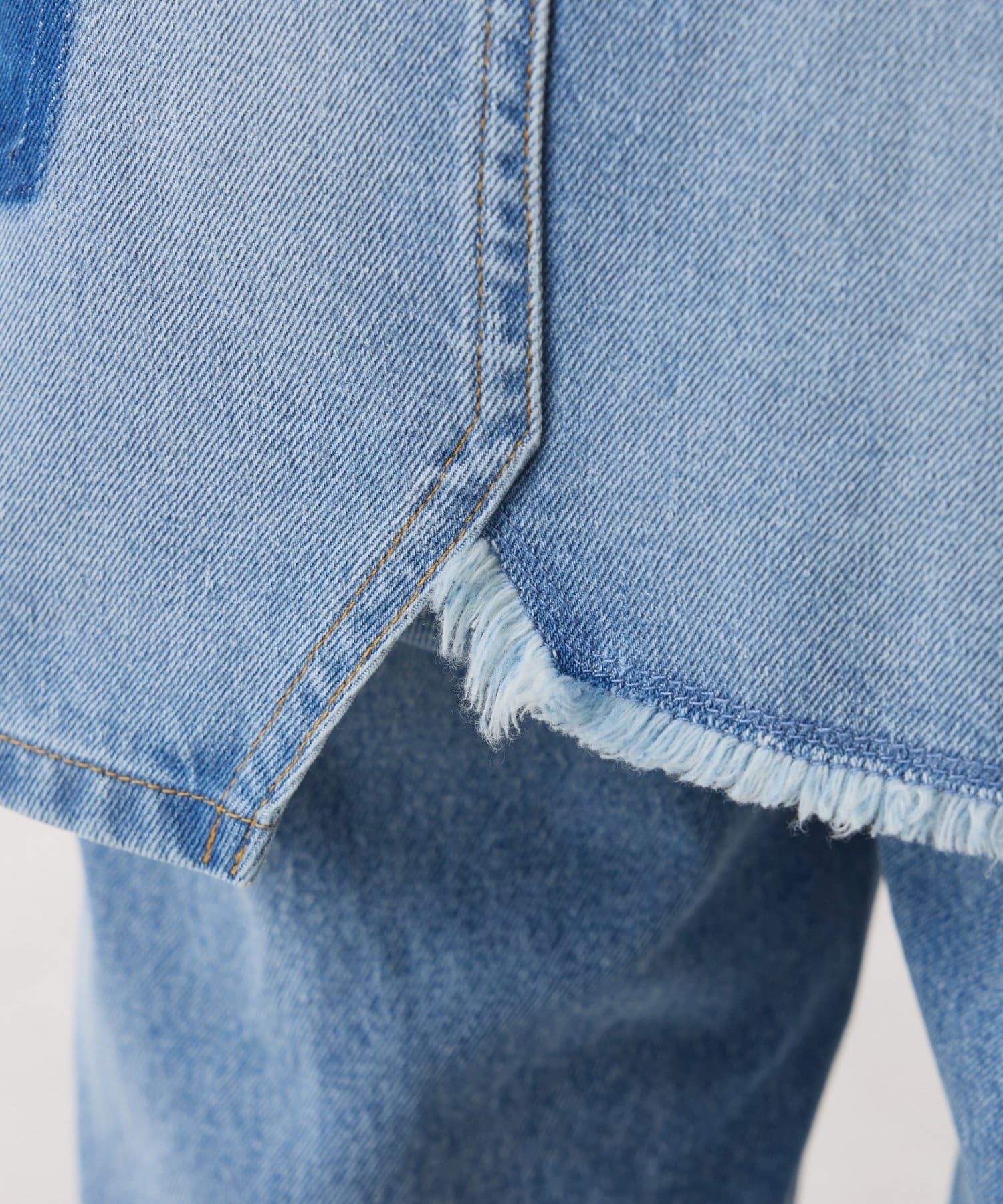 COLLAGE GALLARDAGALANTE(コラージュ ガリャルダガランテ) 【レイヤードアイテム◎】Q.anosパイルデニムスカート