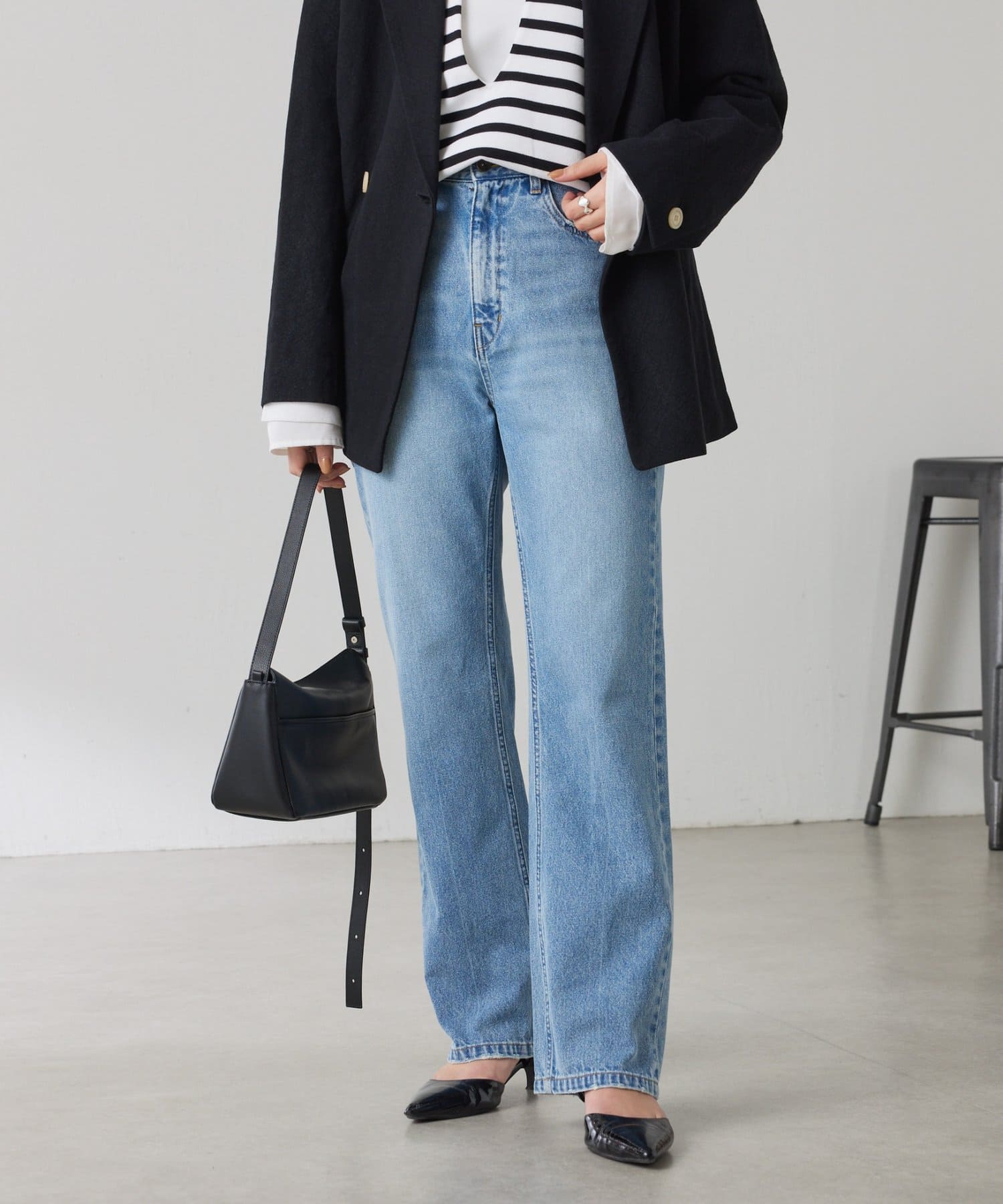 COLLAGE GALLARDAGALANTE(コラージュ ガリャルダガランテ) 【脚長＆美脚見え◎】Q.anosストレートデニム