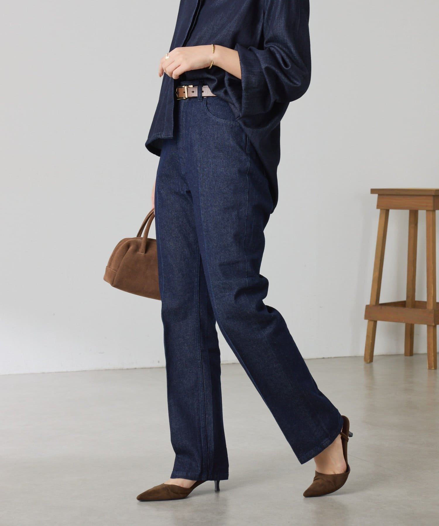 COLLAGE GALLARDAGALANTE(コラージュ ガリャルダガランテ) 【脚長＆美脚見え◎】Q.anosストレートデニム