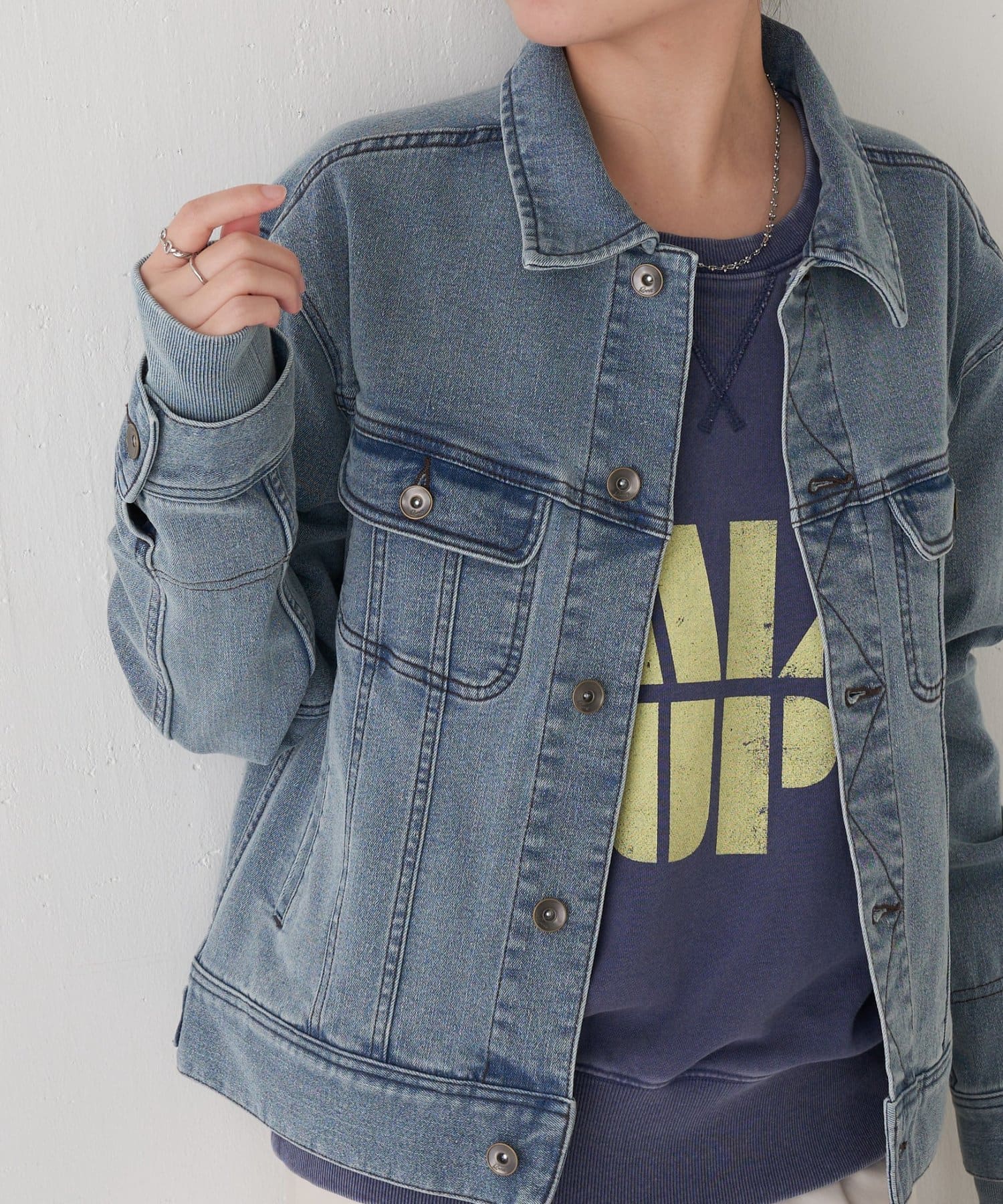 COLLAGE GALLARDAGALANTE(コラージュ ガリャルダガランテ) 【2サイズ展開】Q.anos ストレッチリブジャケット