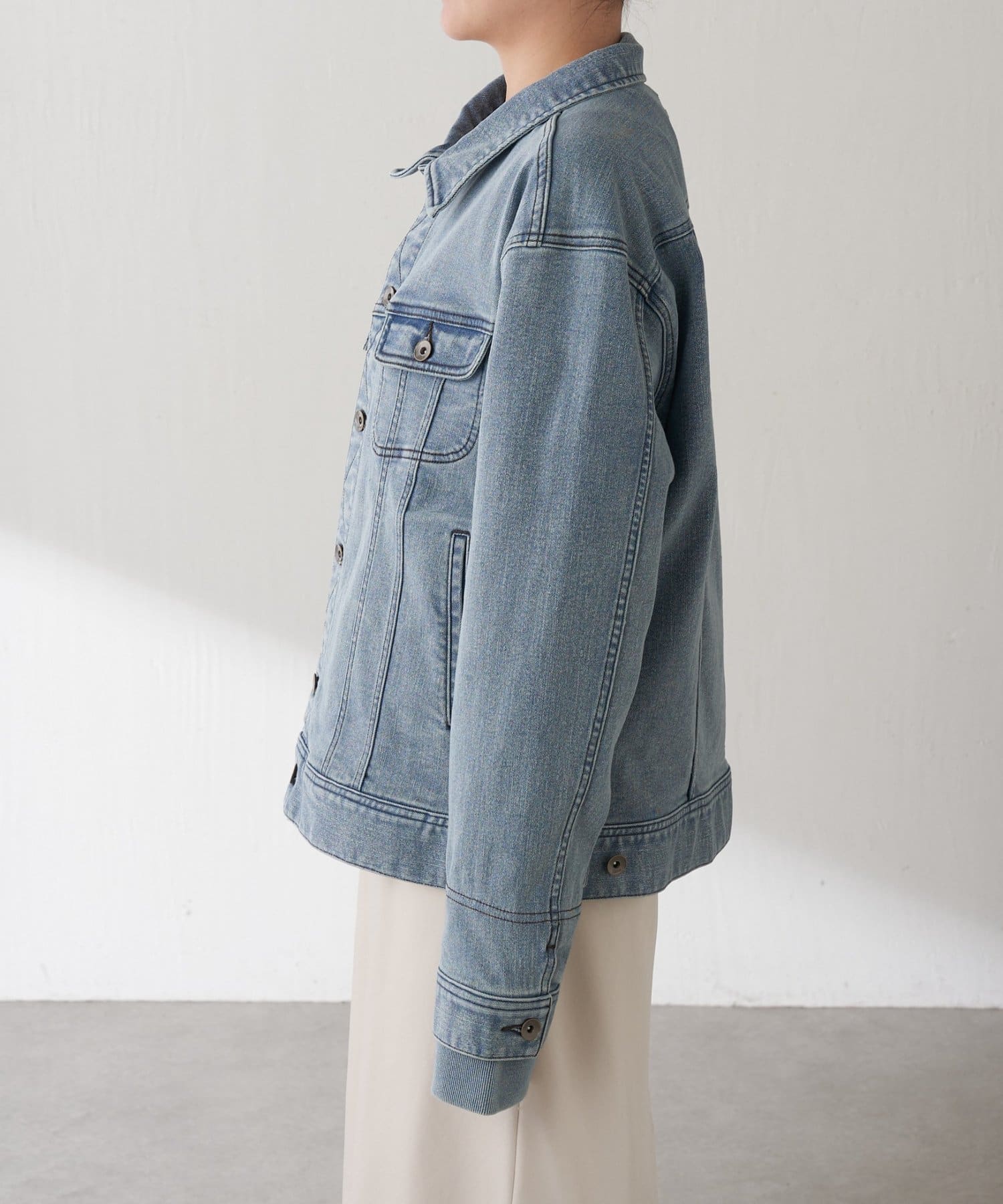 COLLAGE GALLARDAGALANTE(コラージュ ガリャルダガランテ) 【2サイズ展開】Q.anos ストレッチリブジャケット