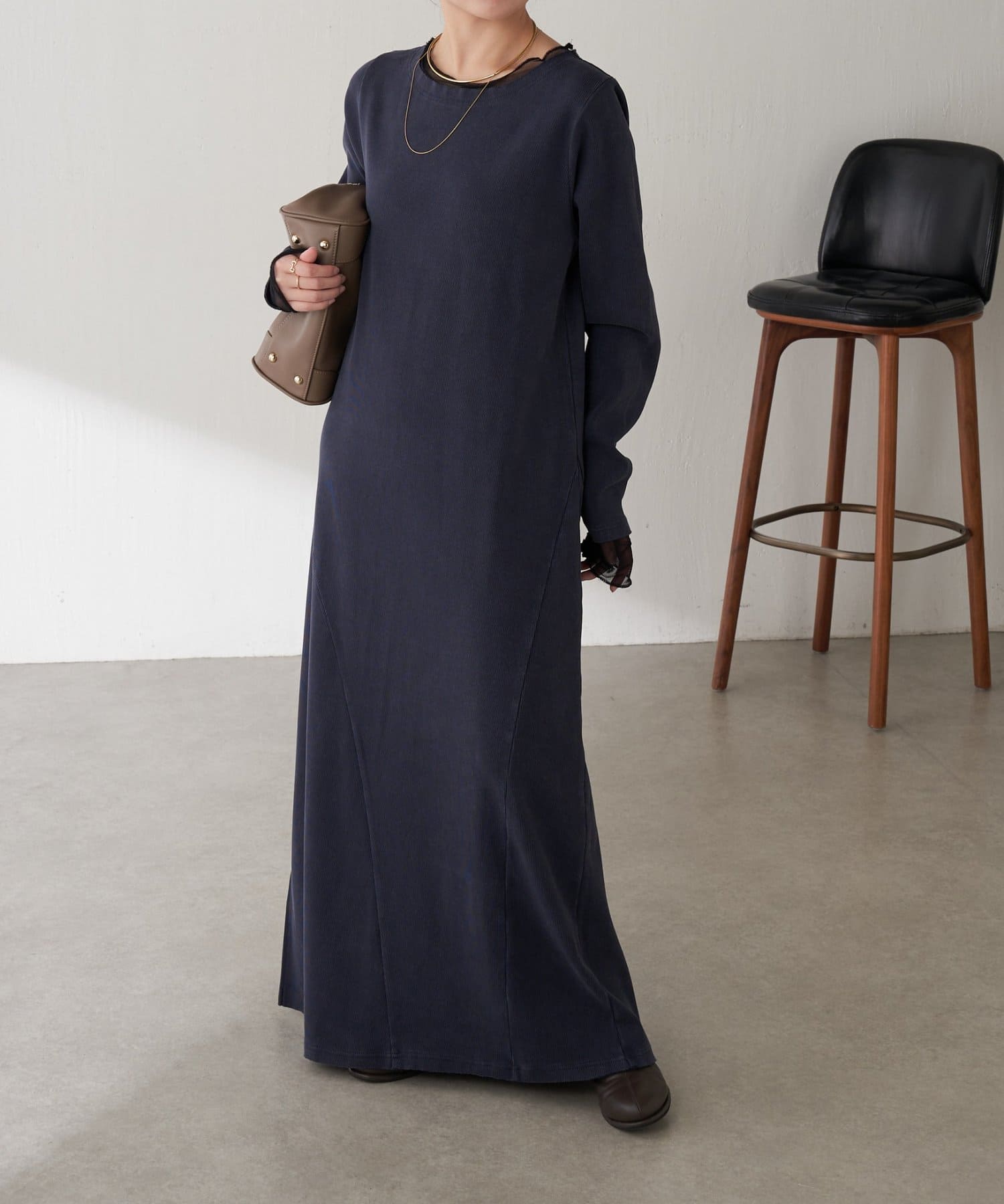 COLLAGE GALLARDAGALANTE(コラージュ ガリャルダガランテ) 【体型カバー】Q.anos チュールドッキングワンピース