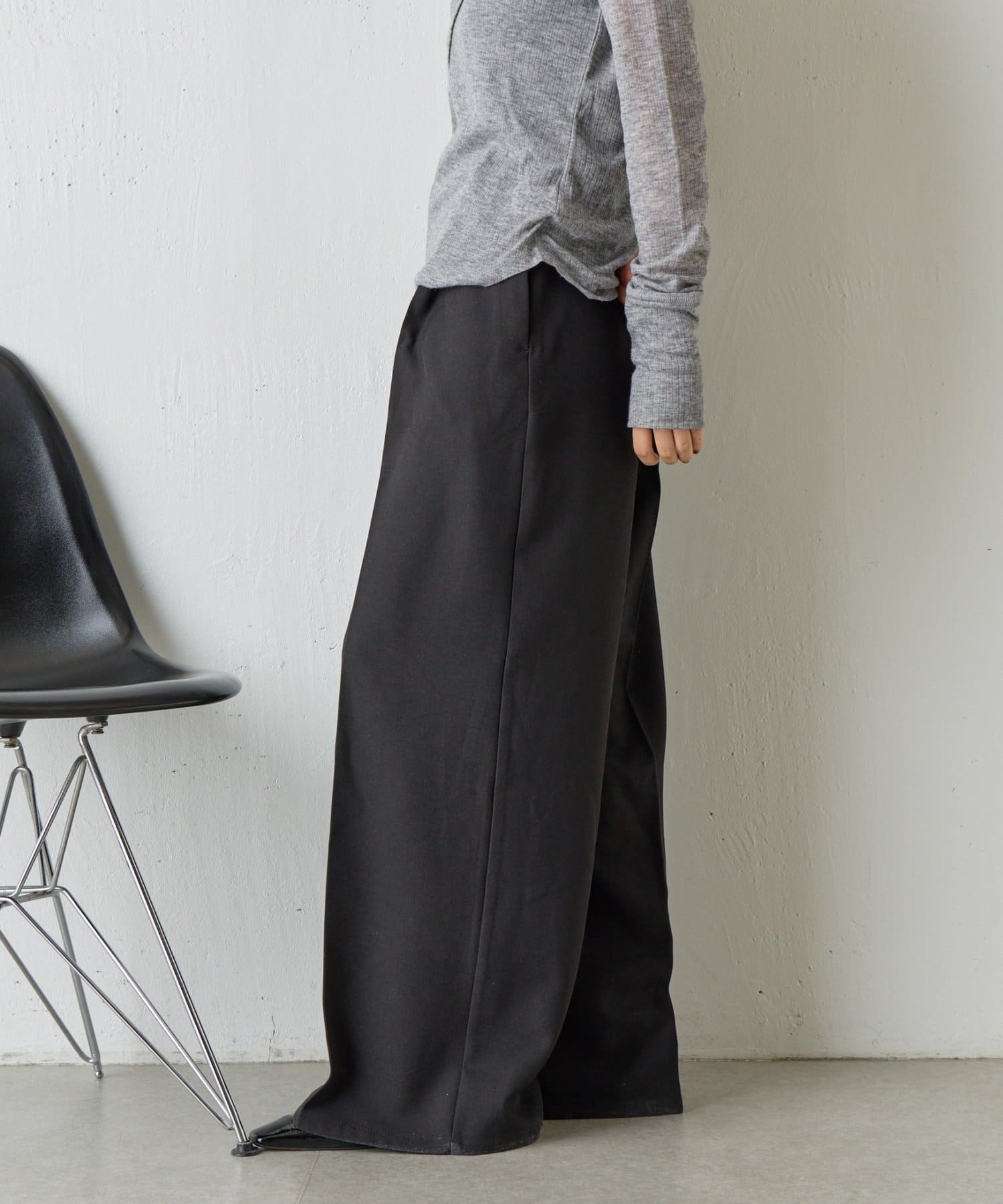 -goocy-(グーシー) 【ウエスト調節可能】美シルエットスラックス