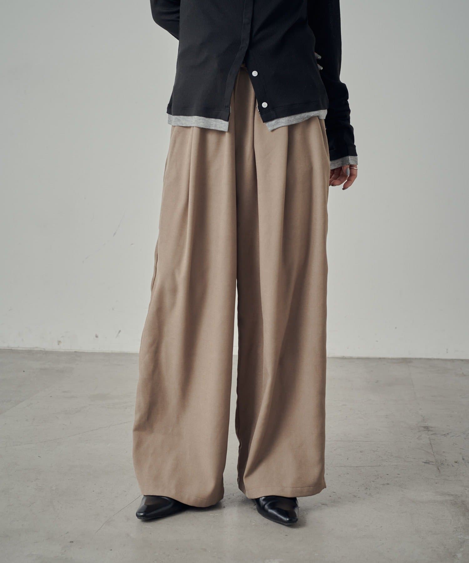 -goocy-(グーシー) 2タックワイドイージーパンツ