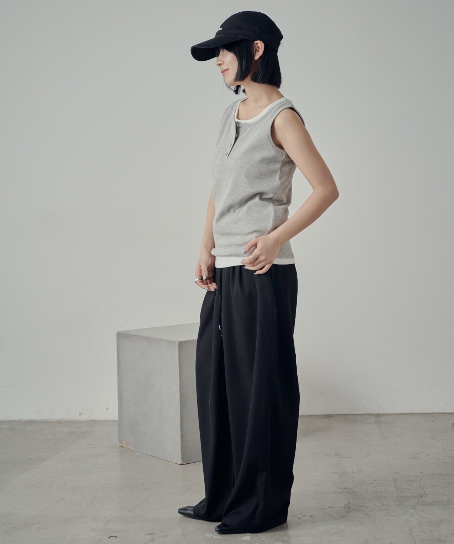 -goocy-(グーシー) 2タックワイドイージーパンツ