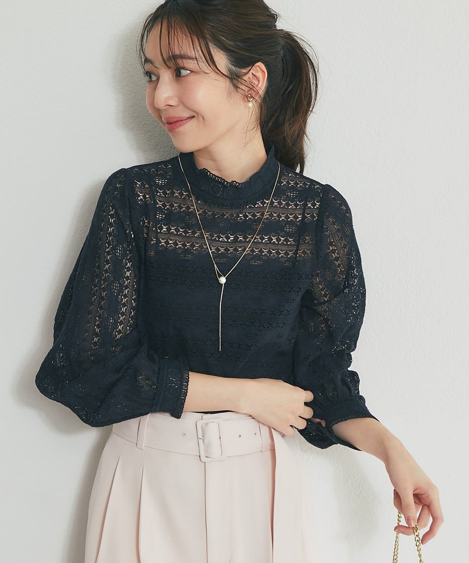 La boutique BonBon(ラブティックボンボン) 【着映えレース】レースブラウス