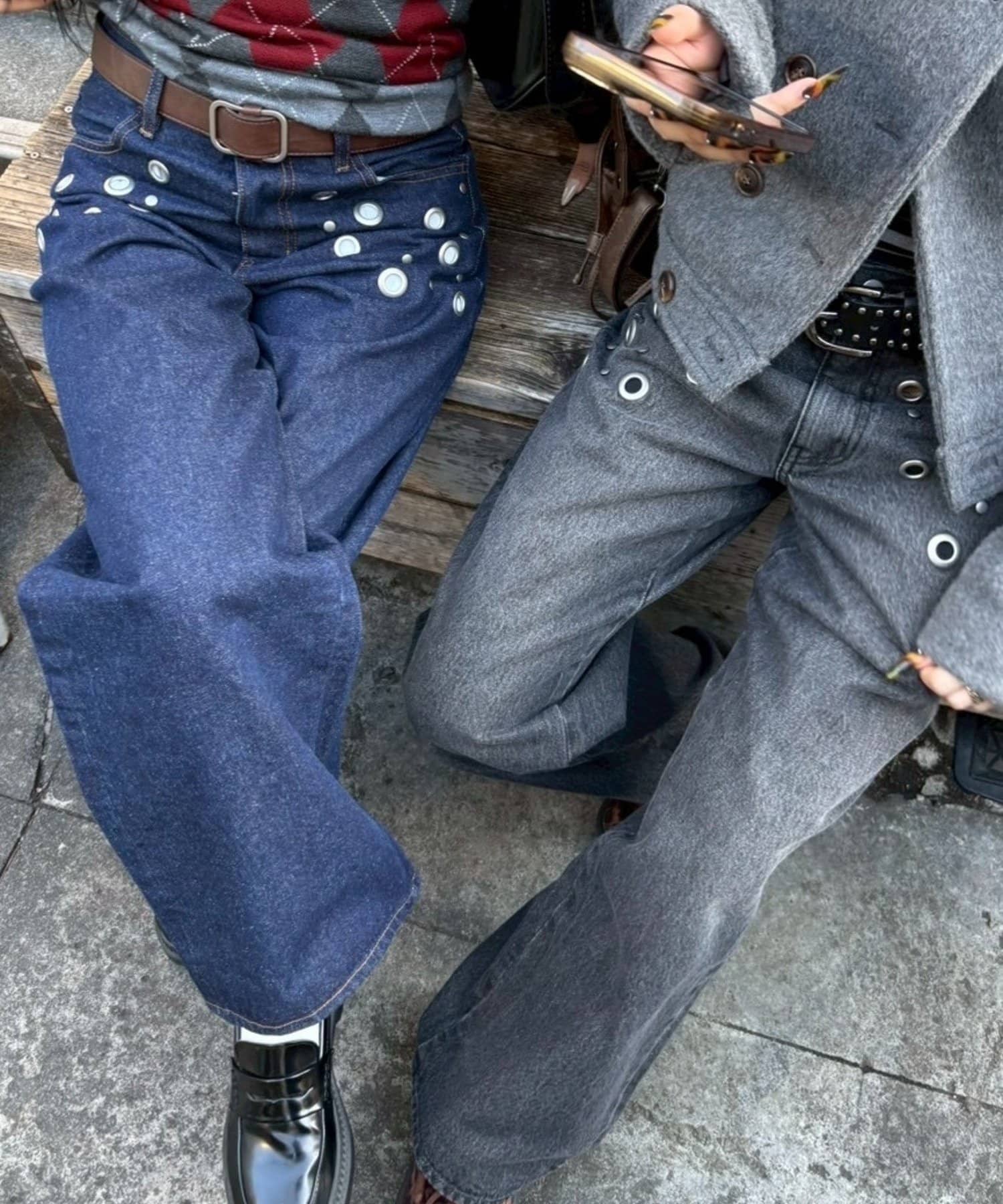 WHO’S WHO gallery(フーズフーギャラリー) EYELET LOW RISE DENIM /アイレットローライズデニム