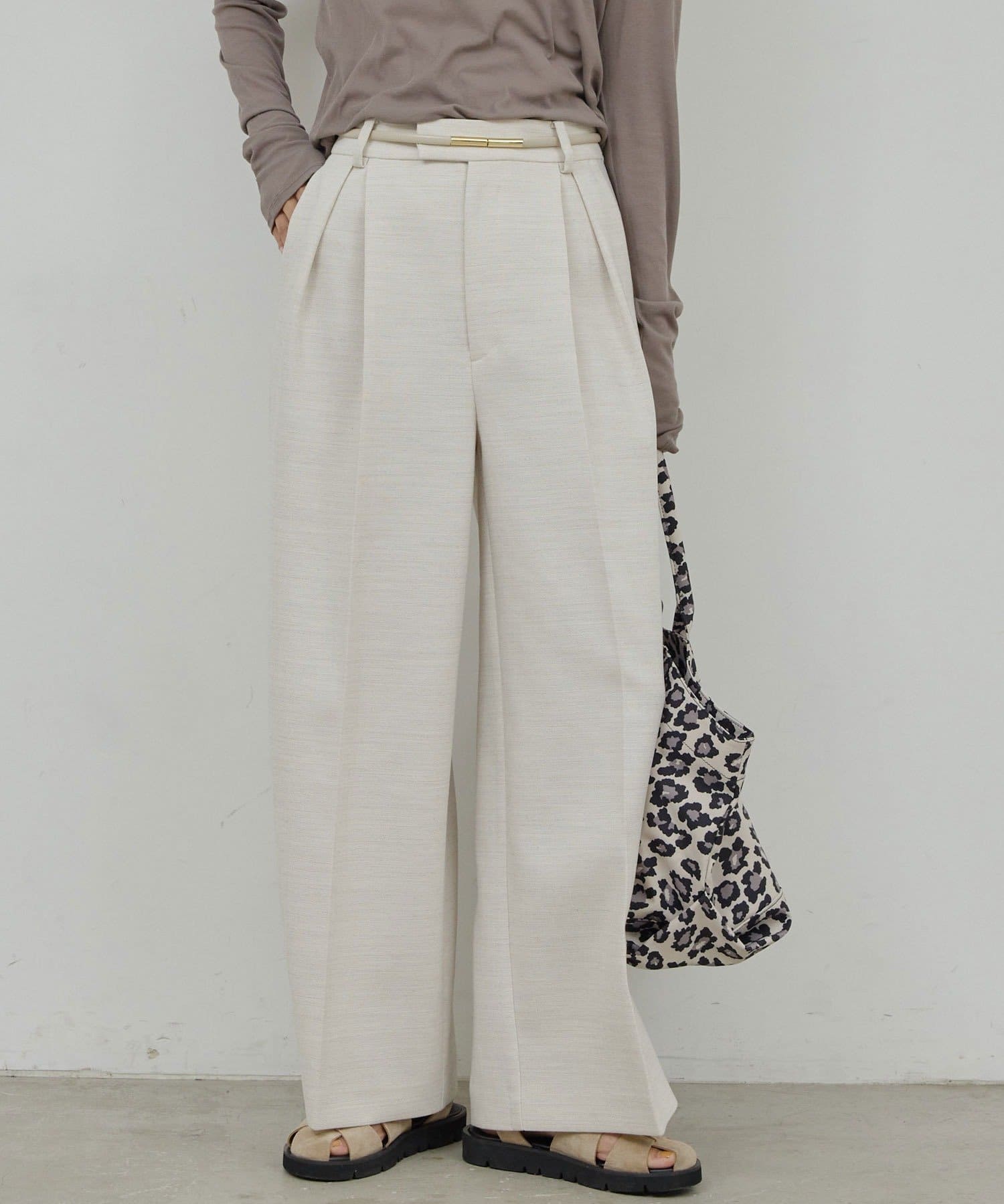 GALLARDAGALANTE(ガリャルダガランテ) 【セットアップ対応】リニーダブルクロスワイドパンツ