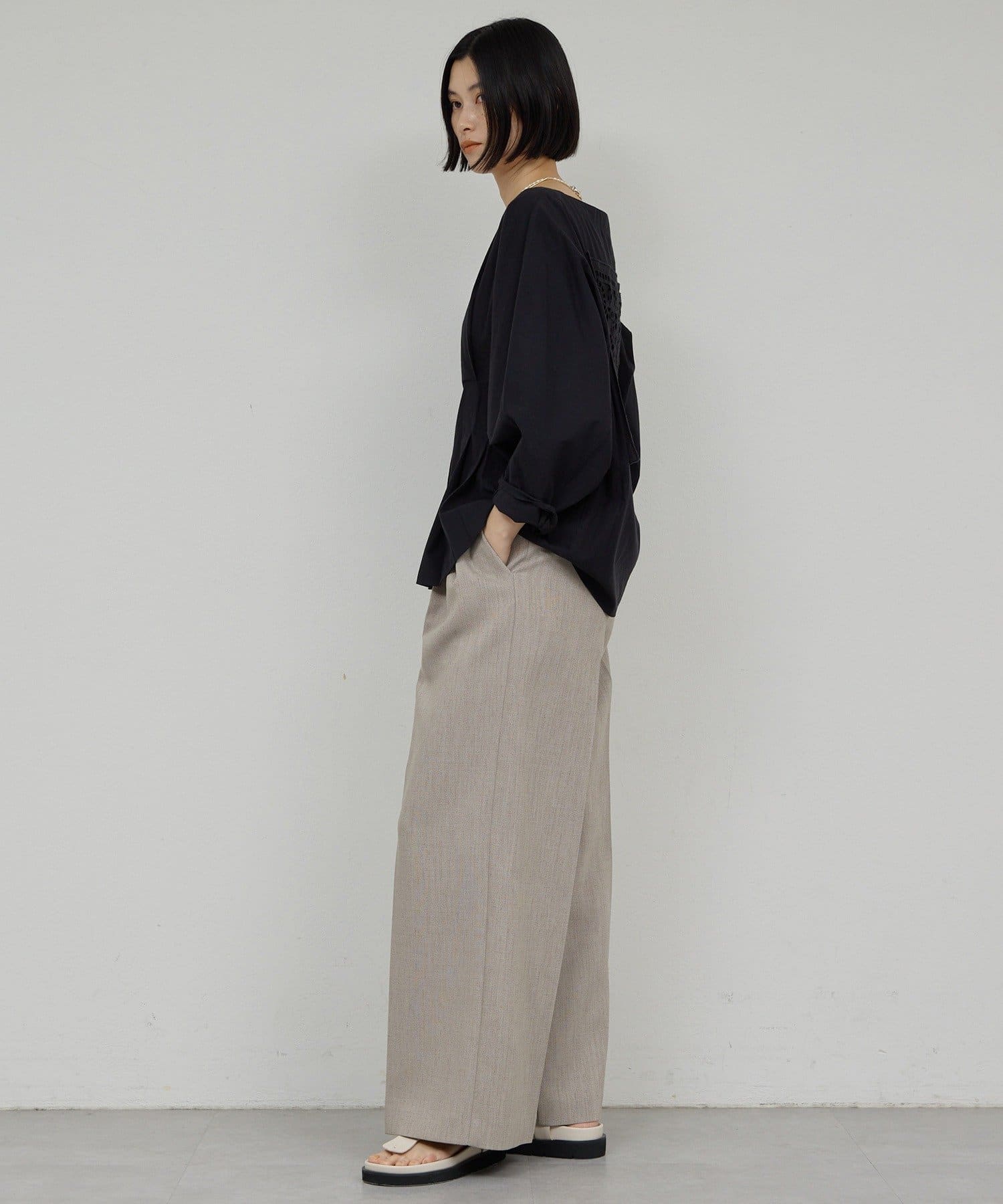 GALLARDAGALANTE(ガリャルダガランテ) 【セットアップ対応】リニーダブルクロスワイドパンツ