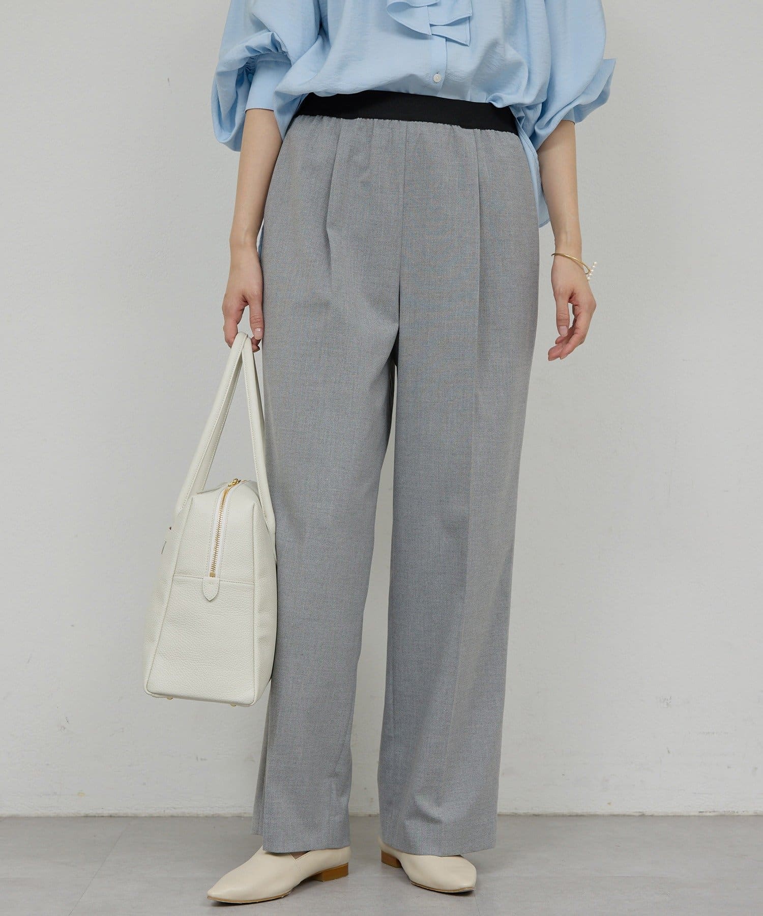 GALLARDAGALANTE(ガリャルダガランテ) 【楽ちんキレイ見え】【セットアップ対応】エラスティックパンツ