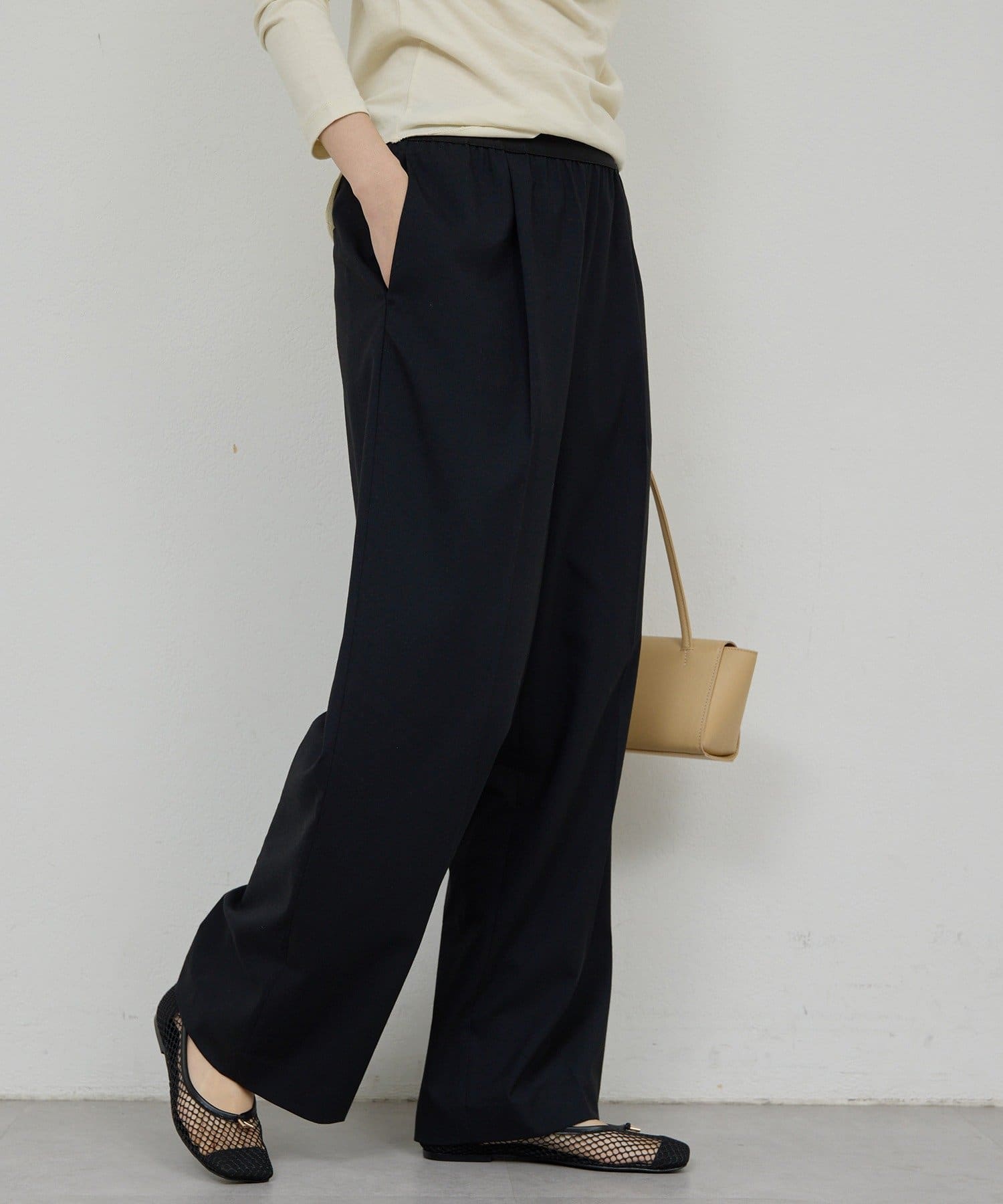 GALLARDAGALANTE(ガリャルダガランテ) 【楽ちんキレイ見え】【セットアップ対応】エラスティックパンツ