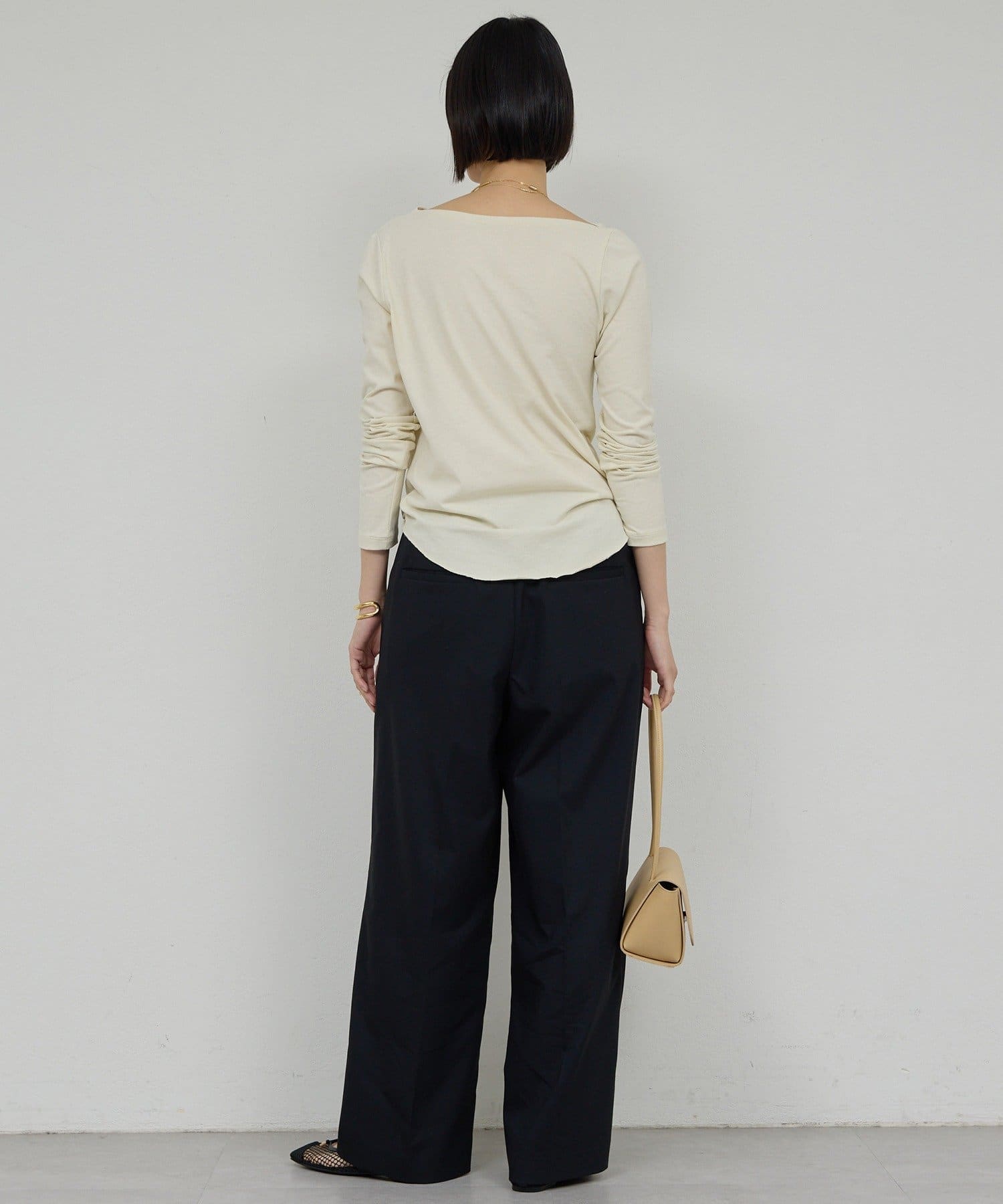 GALLARDAGALANTE(ガリャルダガランテ) 【楽ちんキレイ見え】【セットアップ対応】エラスティックパンツ