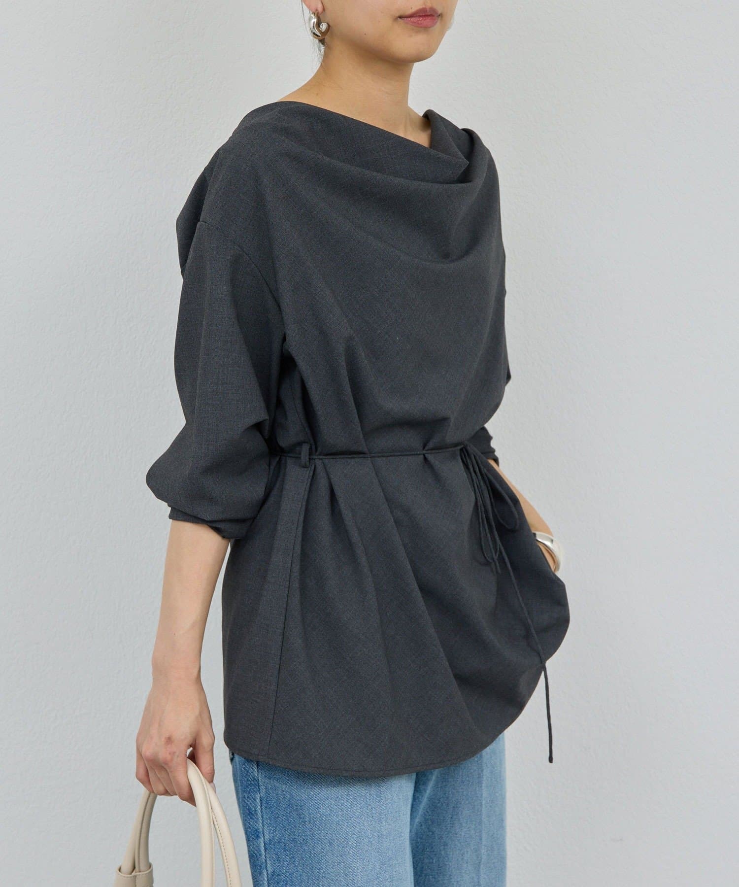 GALLARDAGALANTE(ガリャルダガランテ) 【セットアップ対応】【2way】ドレープブラウス