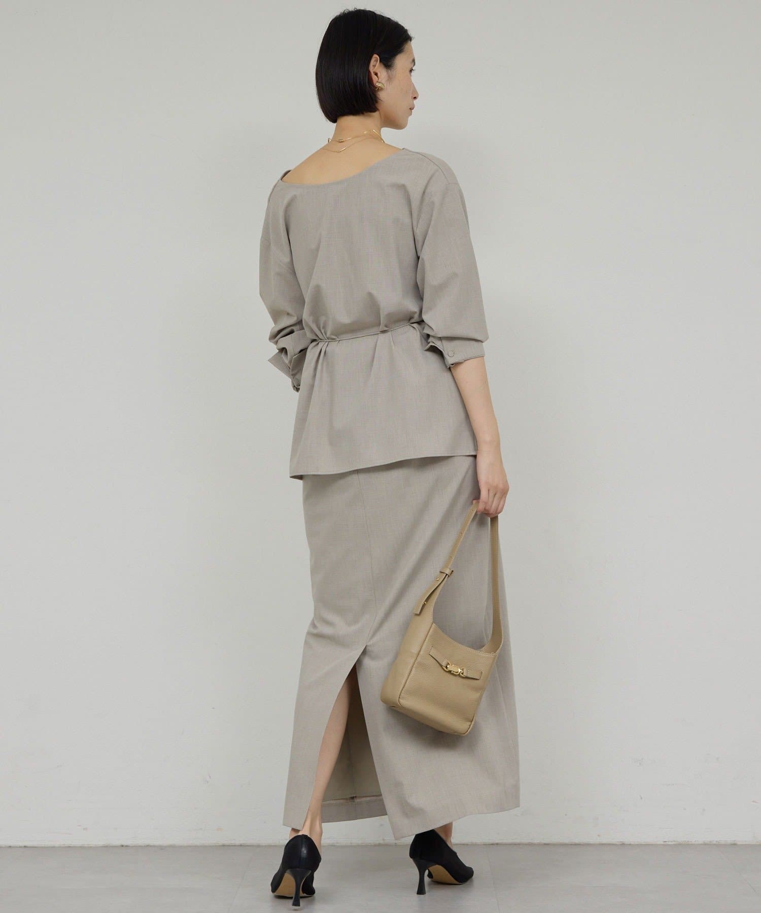 GALLARDAGALANTE(ガリャルダガランテ) 【セットアップ対応】【2way】ドレープブラウス