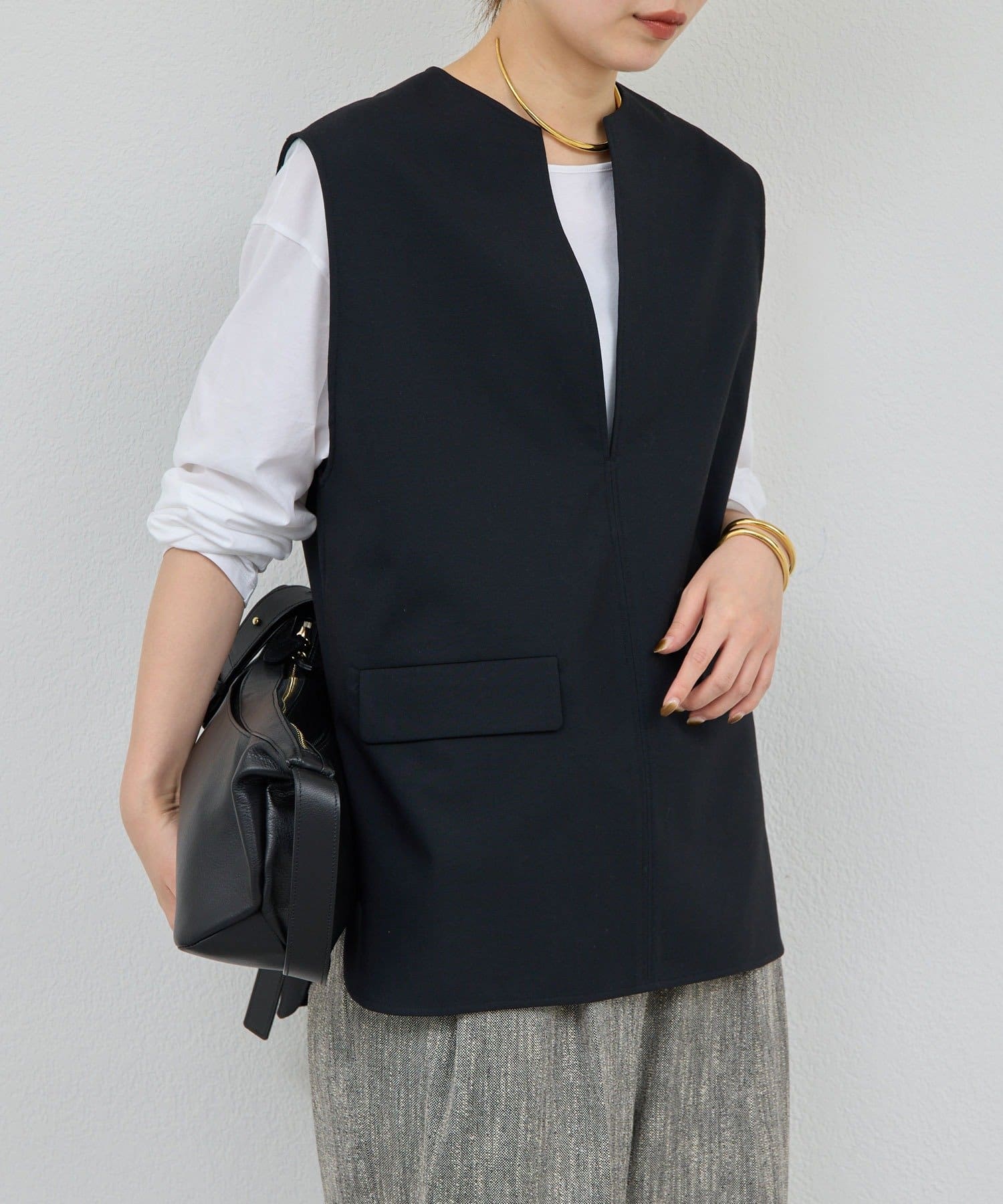 GALLARDAGALANTE(ガリャルダガランテ) 【着回し抜群】【セットアップ対応】スキッパージレ