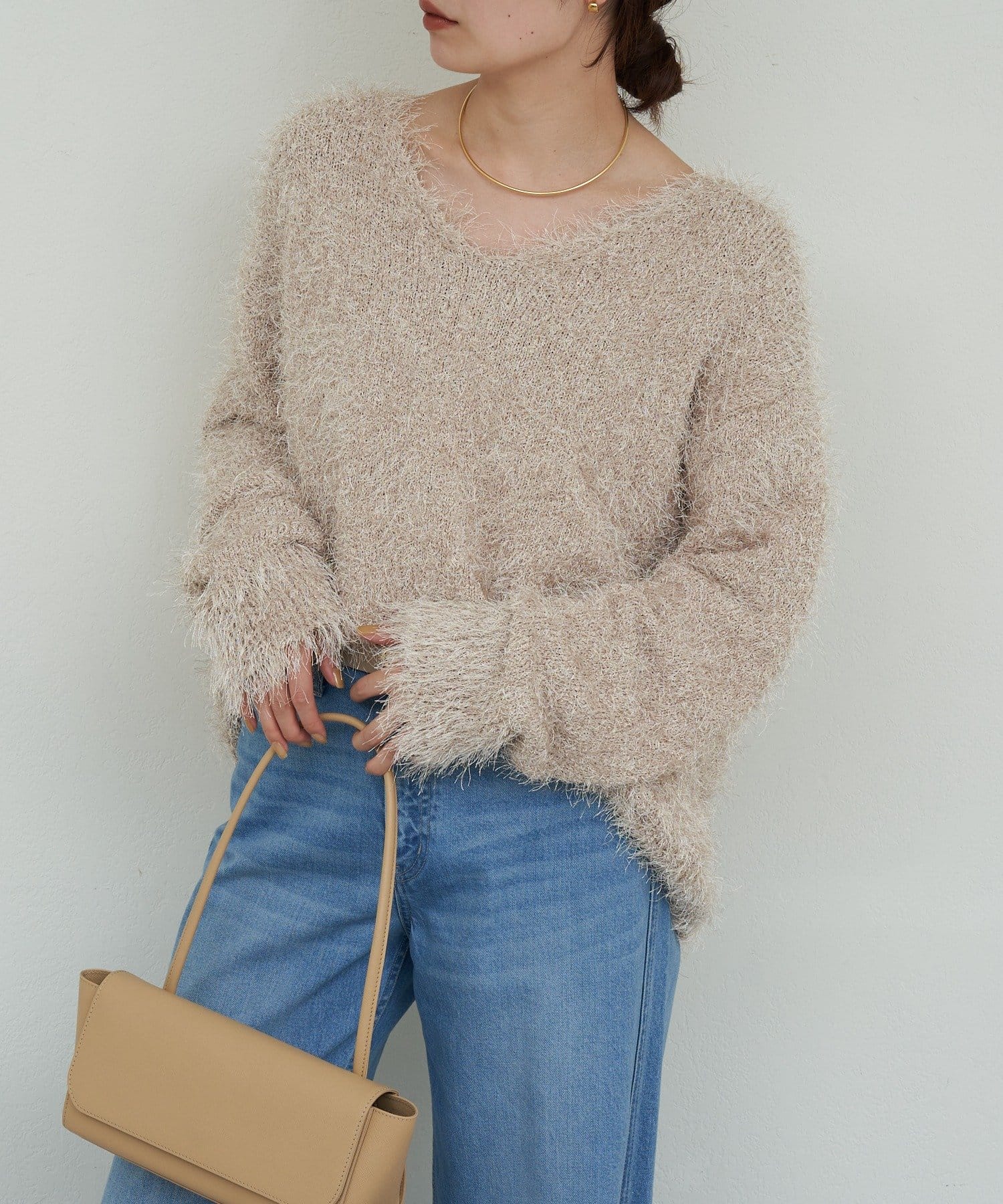 GALLARDAGALANTE(ガリャルダガランテ) 【11/19(水)10:30～予約開始】【品良く着映える】フェザーヤーンニットプルオーバー