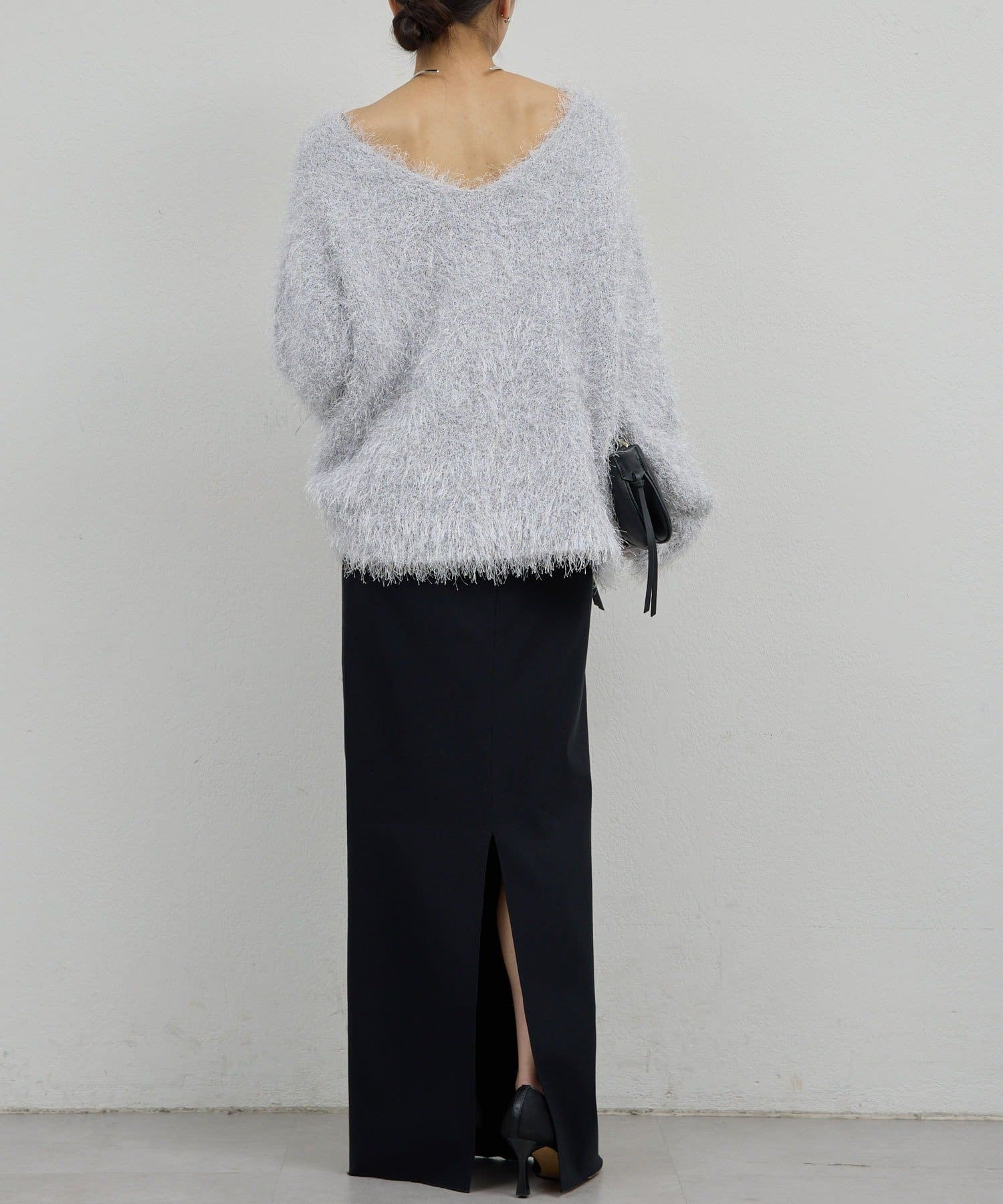 GALLARDAGALANTE(ガリャルダガランテ) 【2way】フェザーヤーンニットプルオーバー