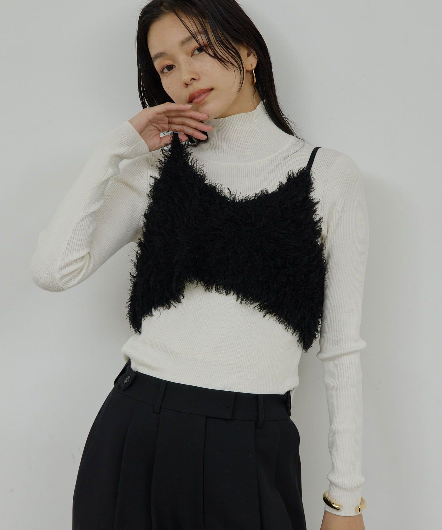 GALLARDAGALANTE(ガリャルダガランテ) ニットビスチェ