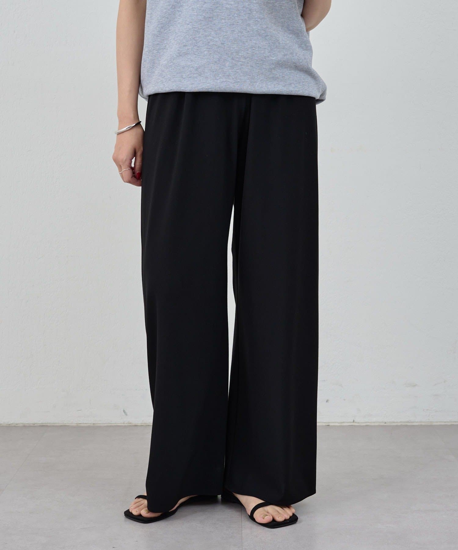 OUTLET(アウトレット) 【SHENERY】ギャザーワイドパンツ