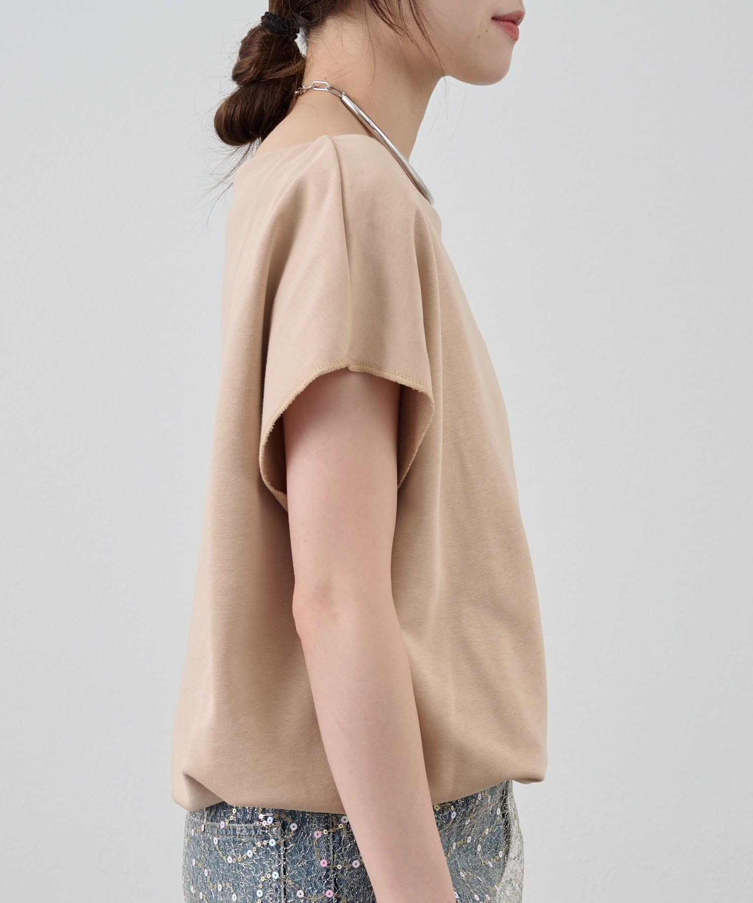 OUTLET(アウトレット) 【SHENERY】フレンチスリーブオフショルスウェット