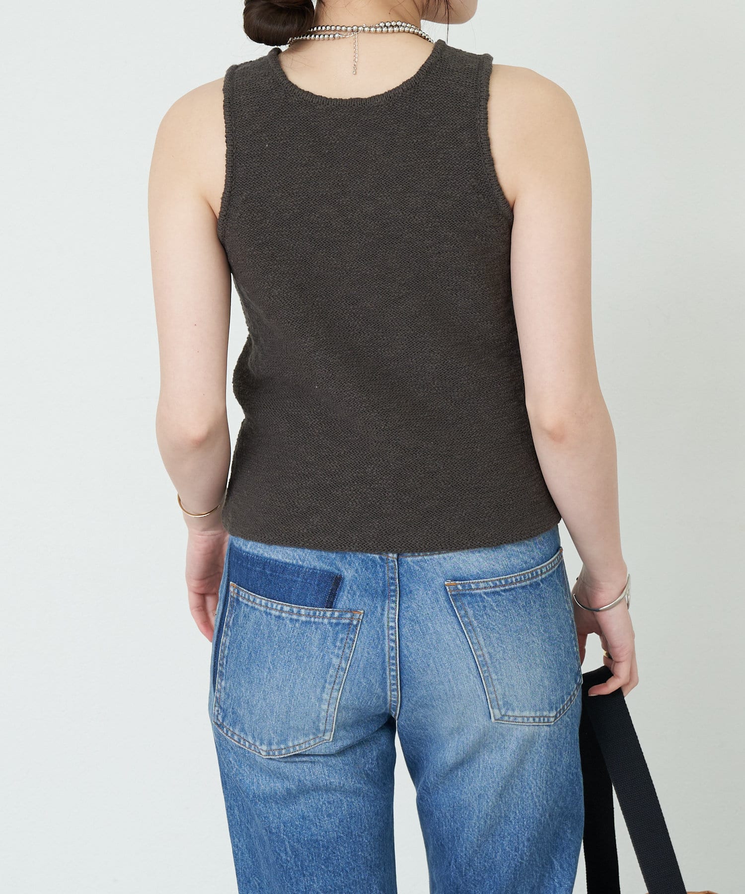 OUTLET(アウトレット) 【SHENERY】綿スラブニットタンクトップ