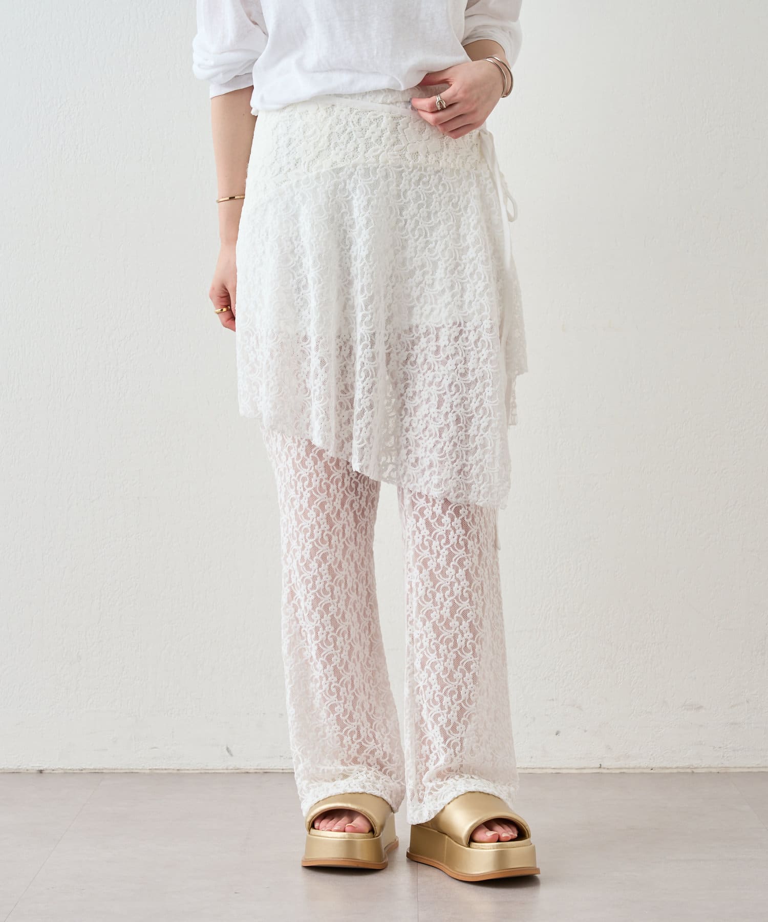 SHENERY】レースレイヤードパンツ | OUTLET(アウトレット)レディース