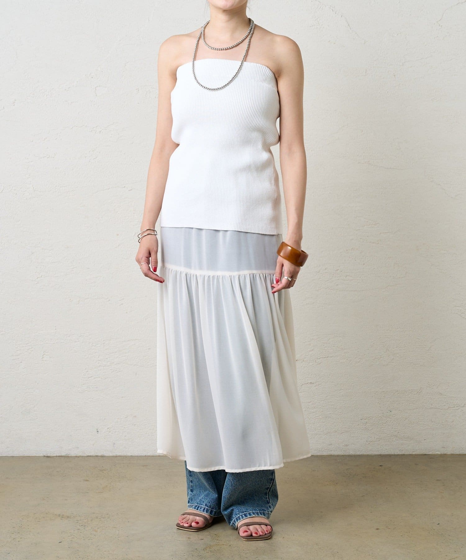 SHENERY】2WAYレイヤードフレアスカート | OUTLET(アウトレット