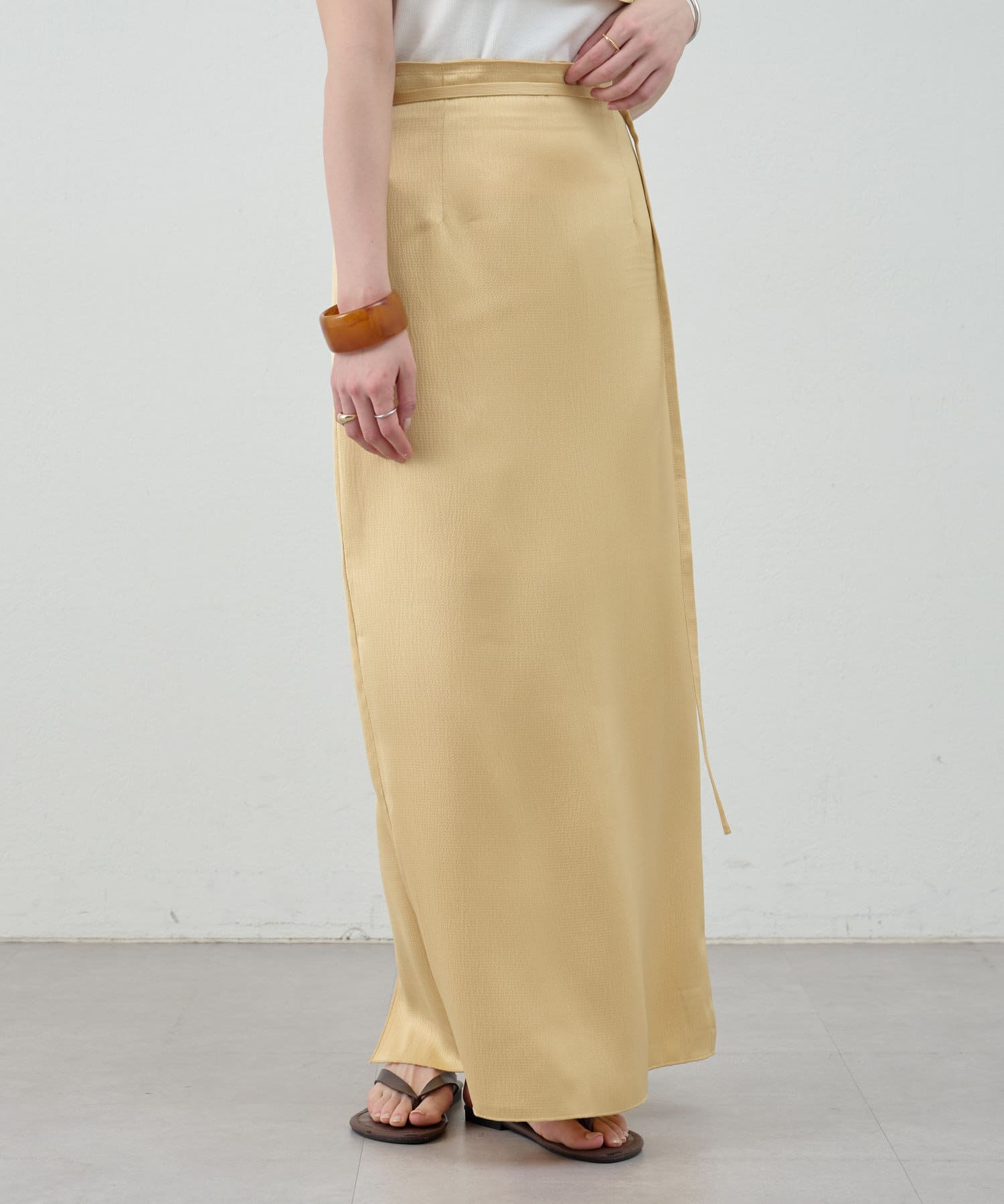 OUTLET(アウトレット) 【SHENERY】サテンタイトスカート