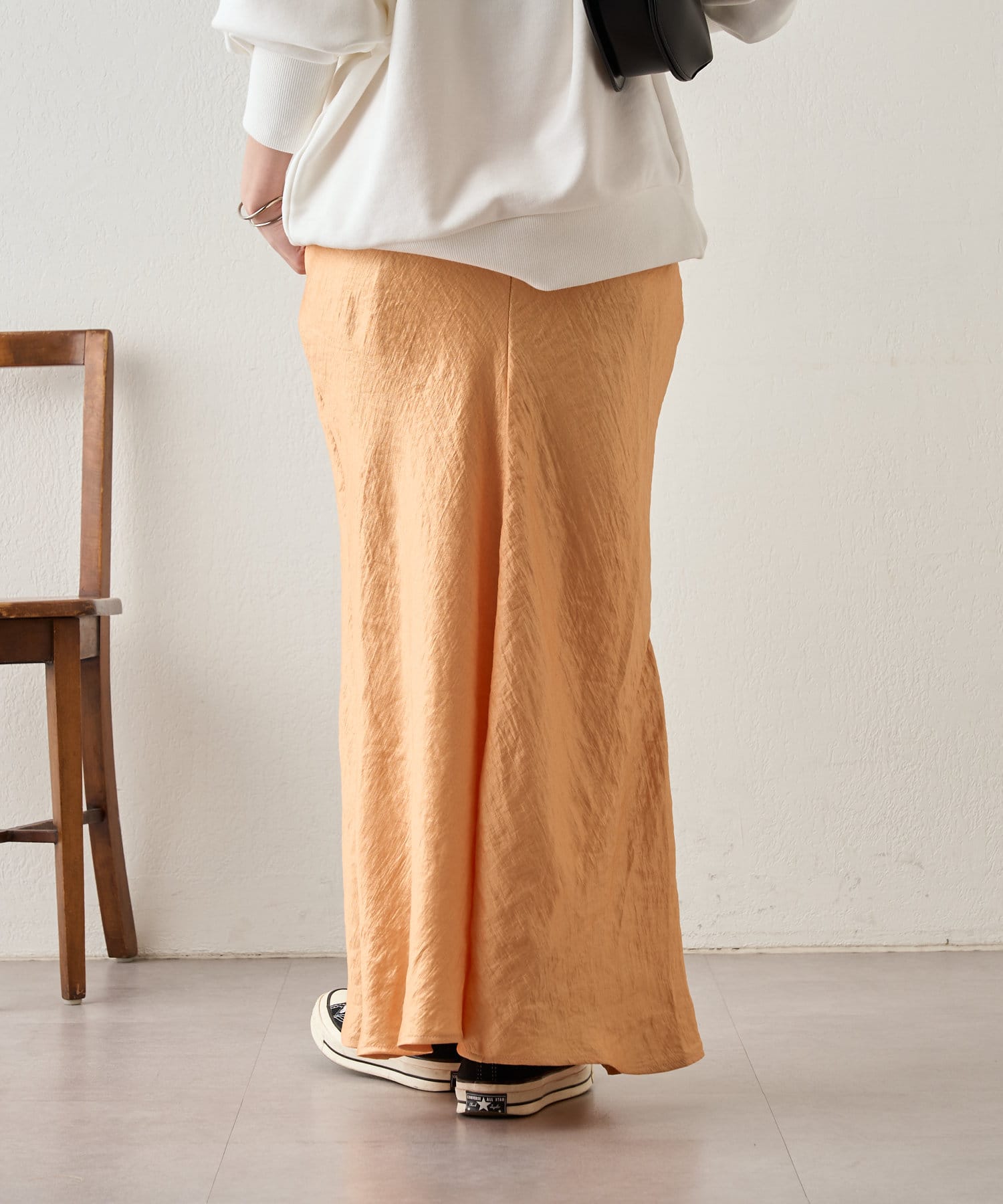 OUTLET(アウトレット) 【SHENERY】ヴィンテージサテンマーメイドスカート