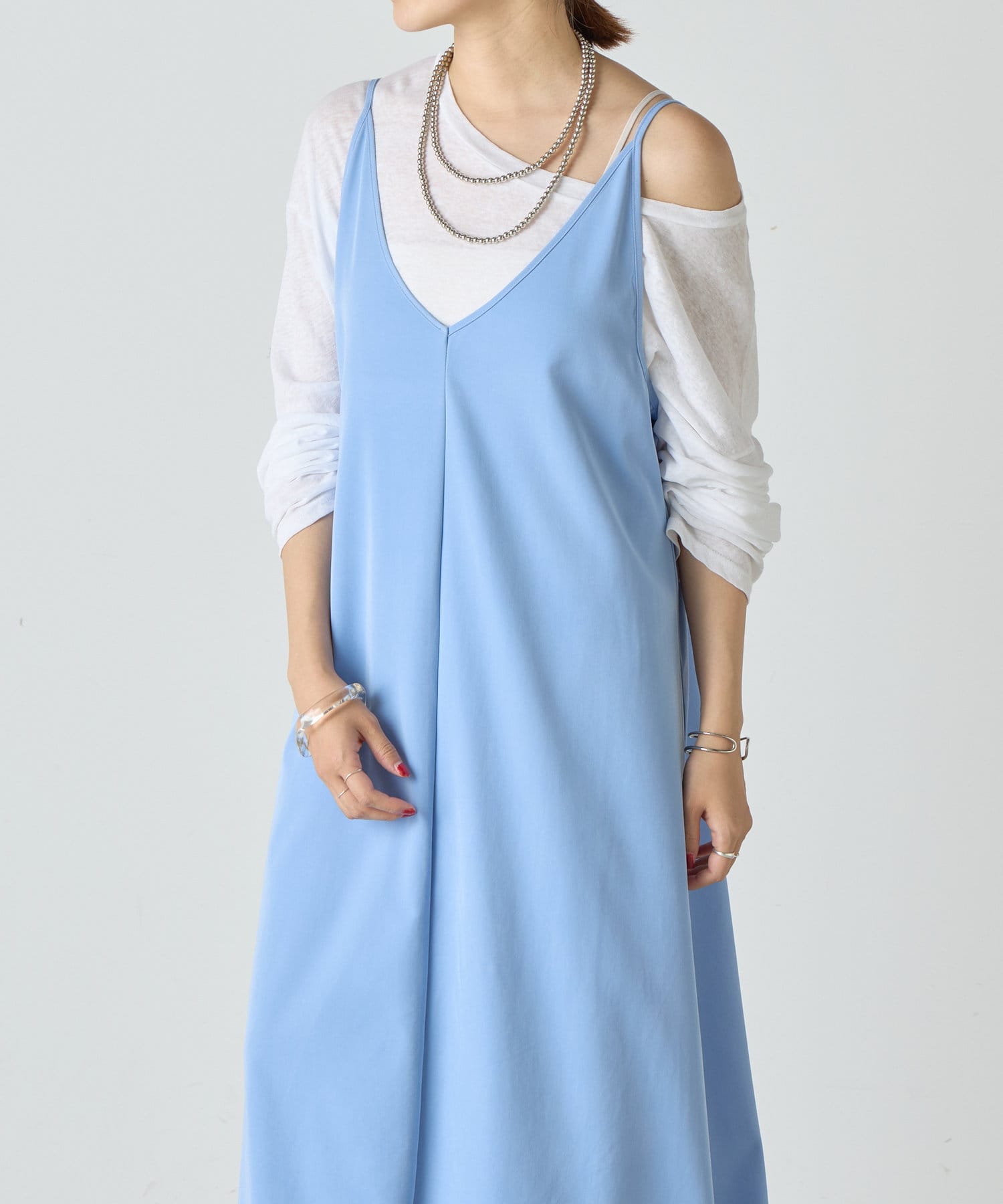 OUTLET(アウトレット) 【SHENERY】Vネックキャミワンピース