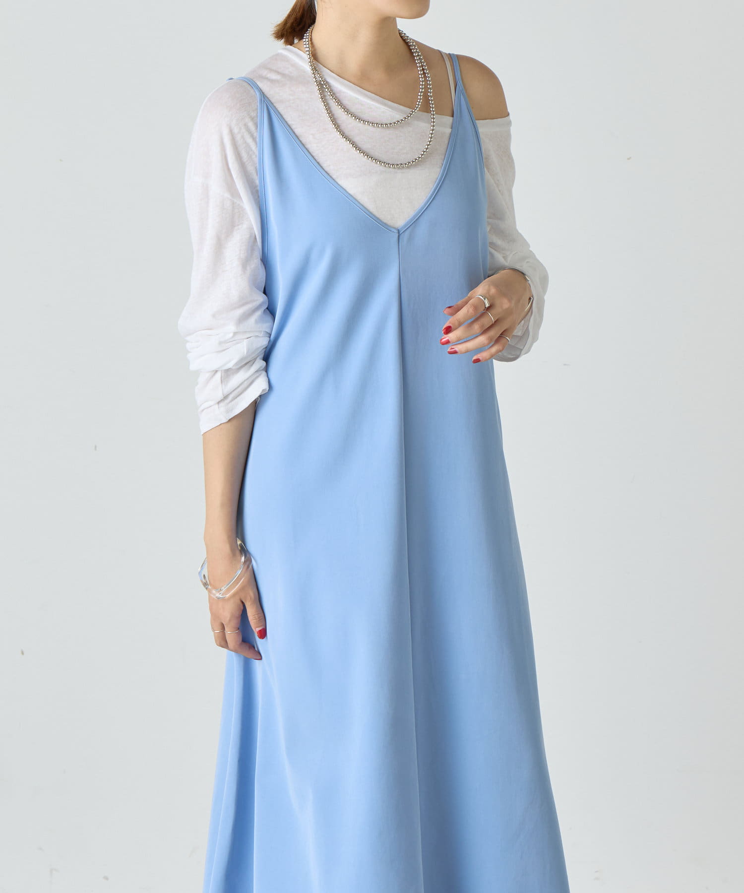 OUTLET(アウトレット) 【SHENERY】Vネックキャミワンピース