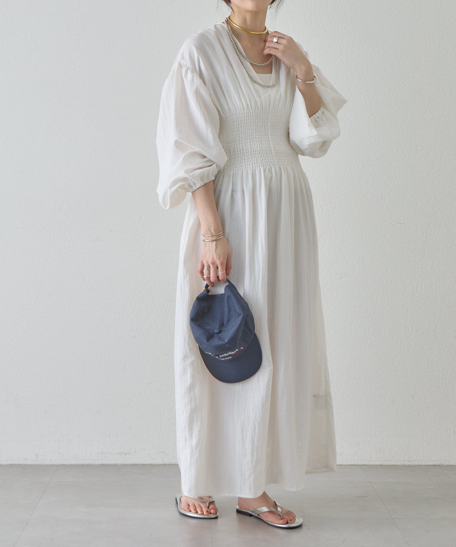 OUTLET(アウトレット) 【SHENERY】ウエストシャーリングドレス