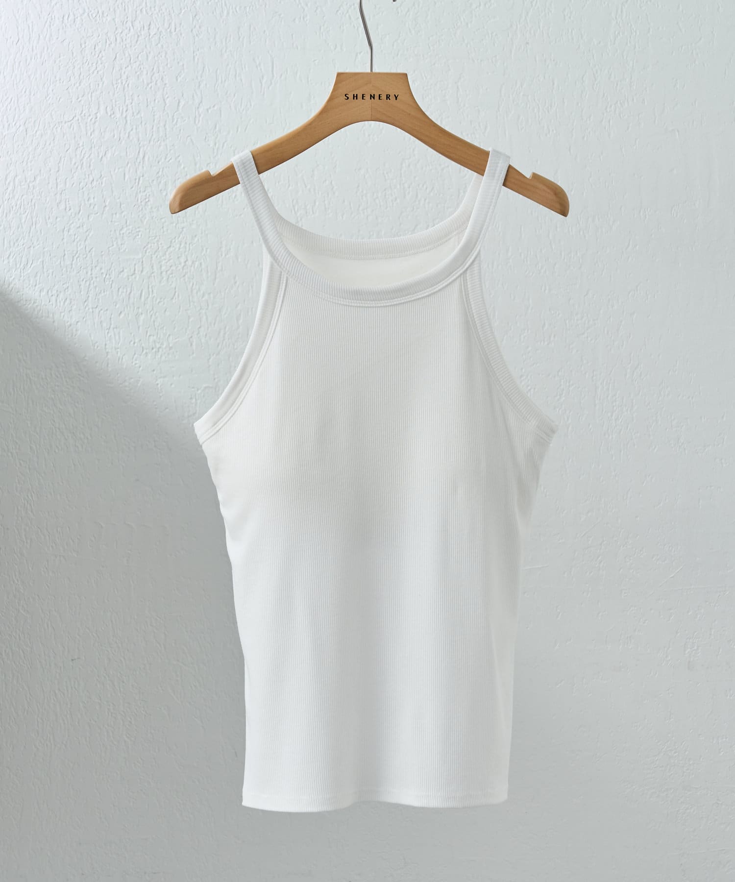 OUTLET(アウトレット) 【SHENERY】カップ付アメスリリブタンクトップ