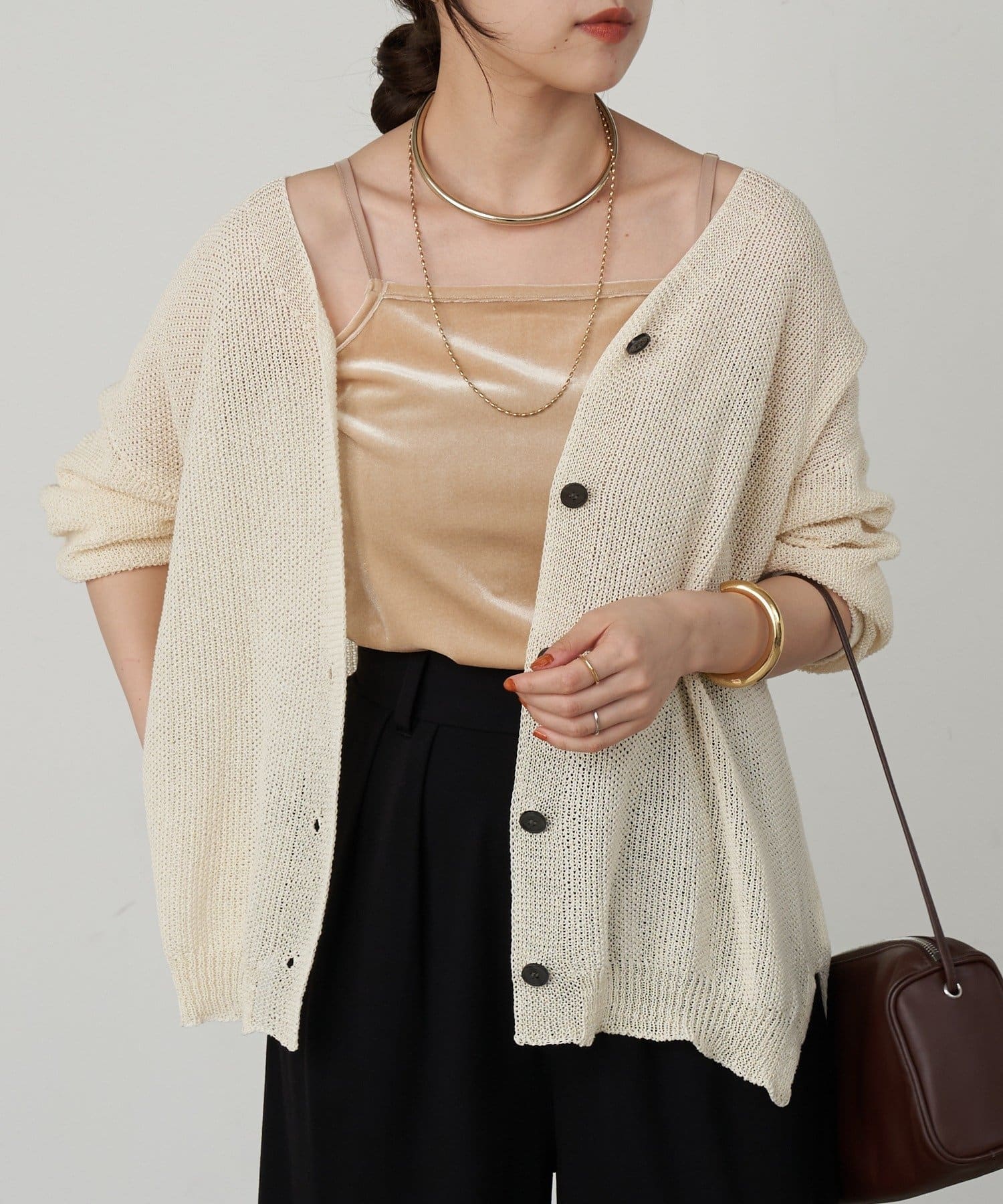 OUTLET(アウトレット) 【SHENERY】ベロアキャミソール