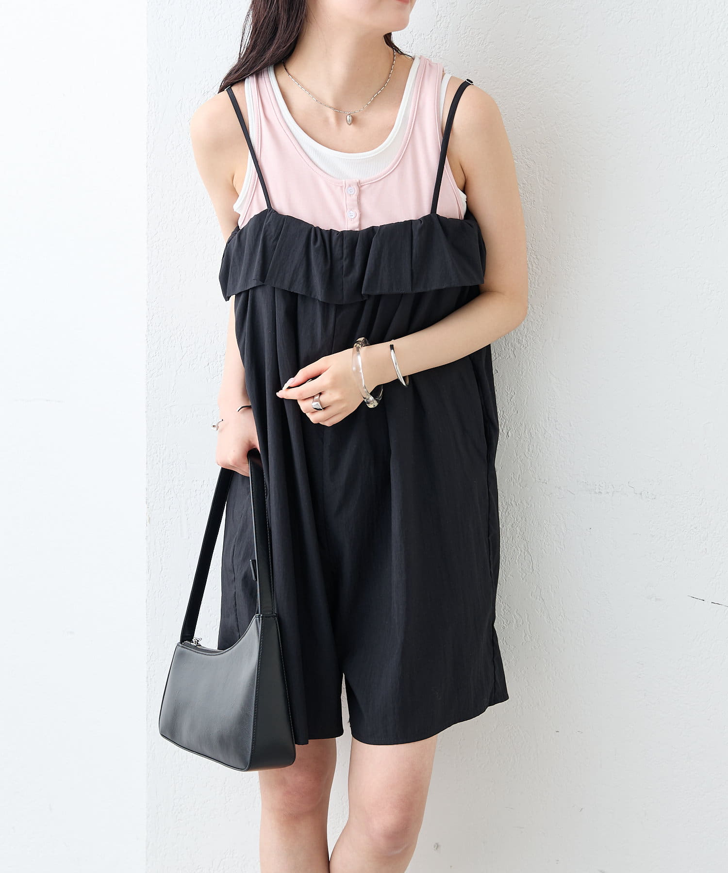 OUTLET(アウトレット) 【mystic】フリルミニオールインワン