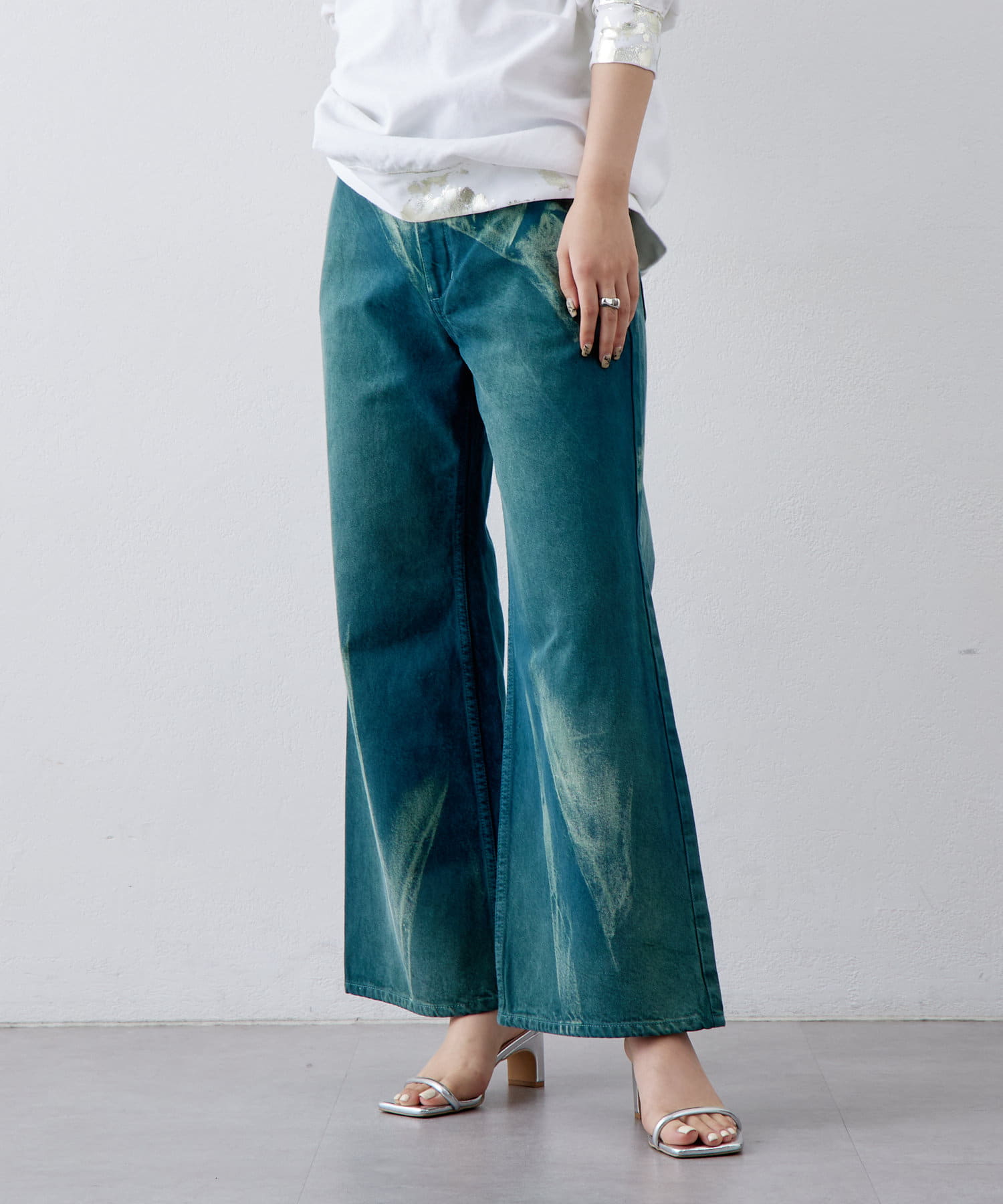 mystic】ai no de sugo バギーフレアパンツ | OUTLET(アウトレット