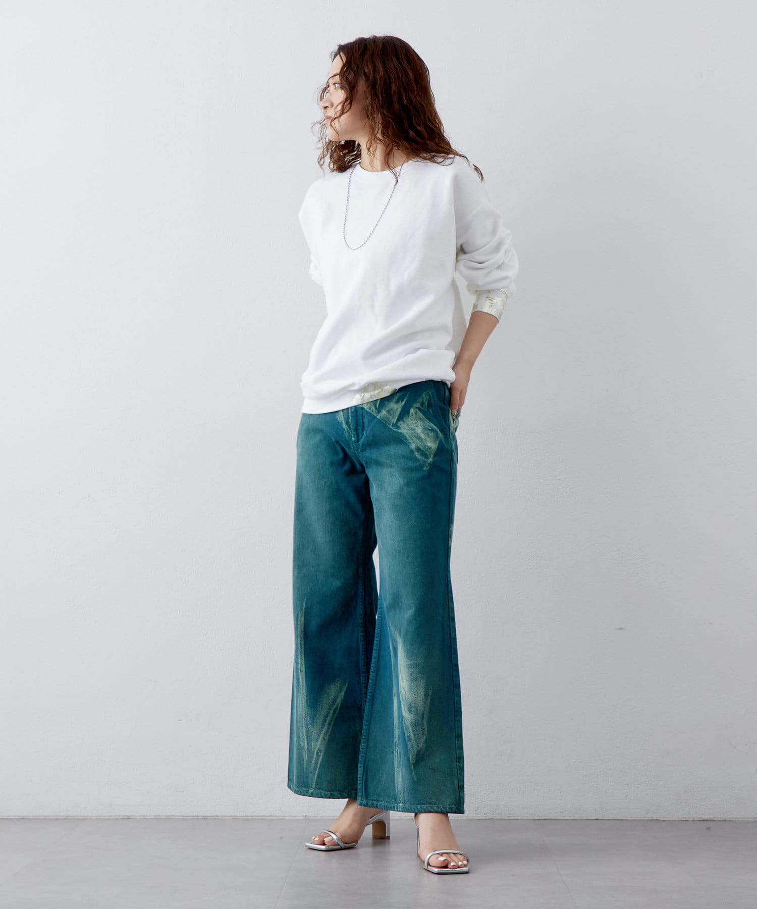 OUTLET(アウトレット) 【mystic】ai no de sugo バギーフレアパンツ