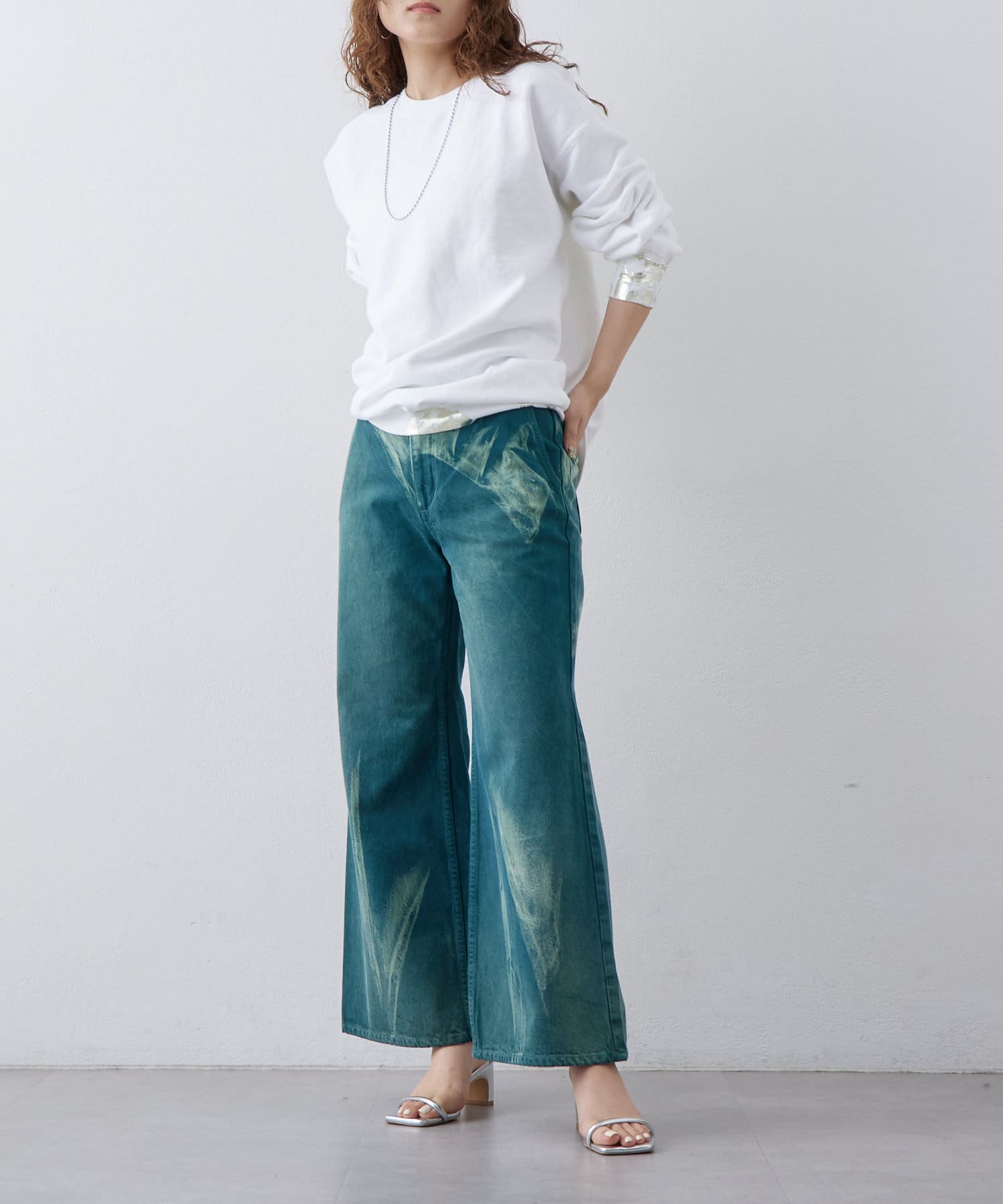 OUTLET(アウトレット) 【mystic】ai no de sugo バギーフレアパンツ