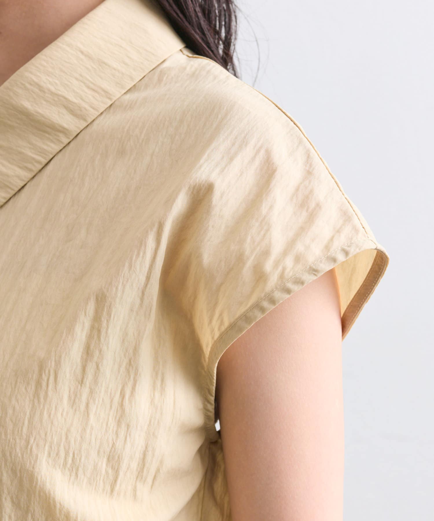 OUTLET(アウトレット) 【mystic】バックシャンクロップドシャツ