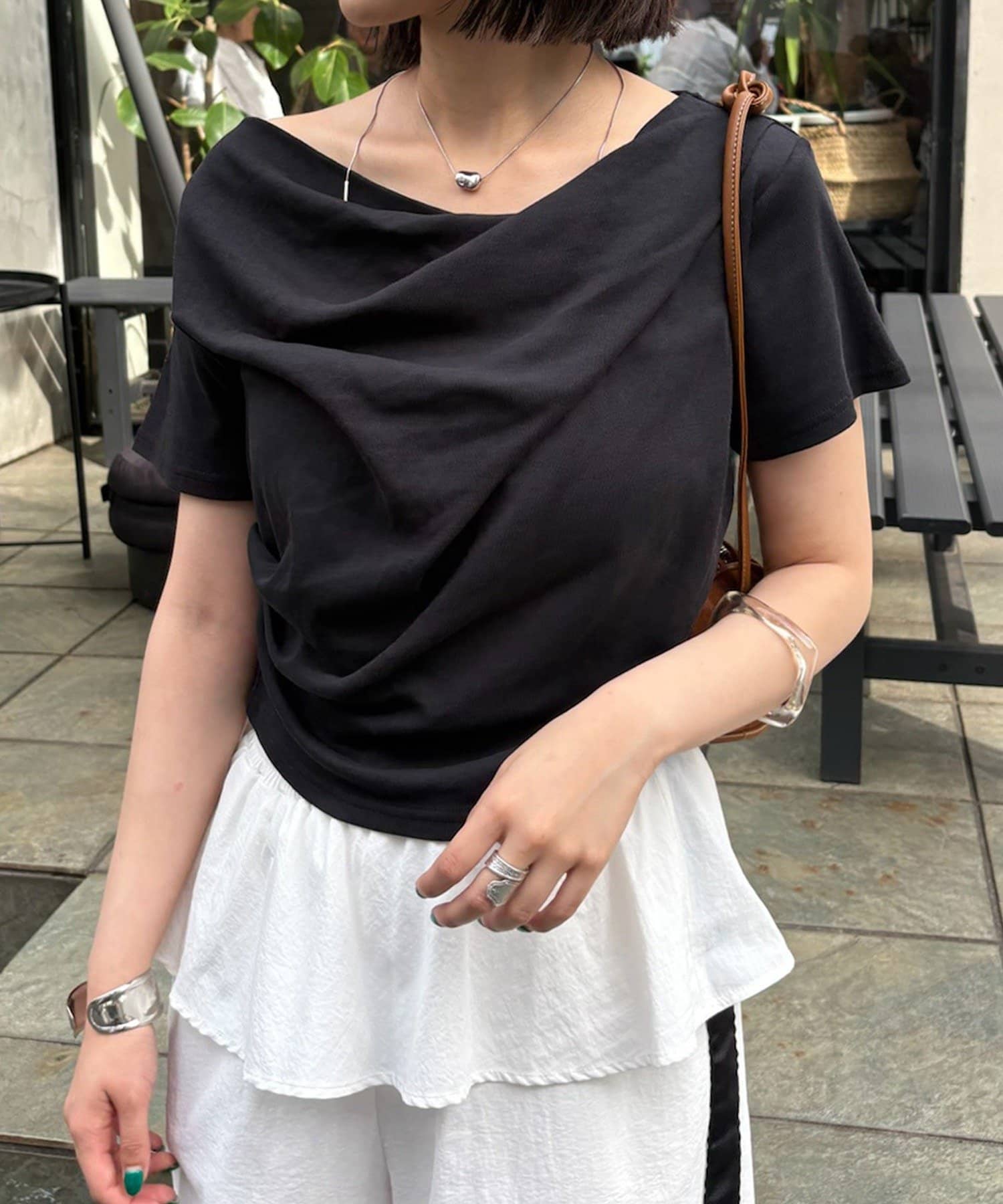 OUTLET(アウトレット) 【mystic】オフショルTシャツ