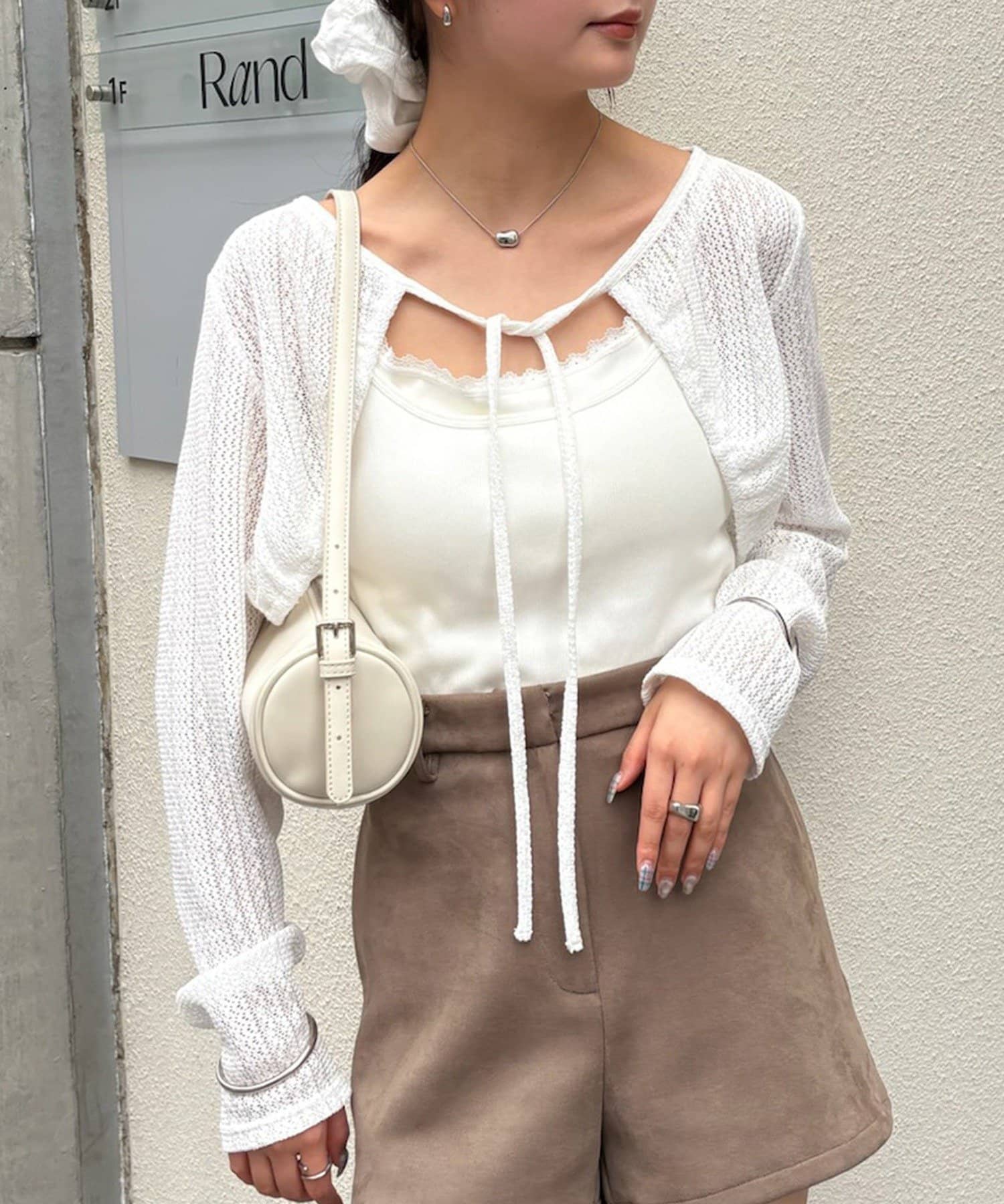 OUTLET(アウトレット) 【mystic】ギャザーリボンボレロ