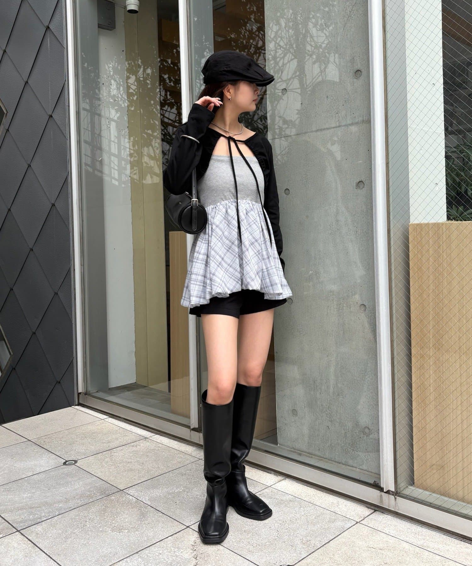 OUTLET(アウトレット) 【mystic】ギャザーリボンボレロ