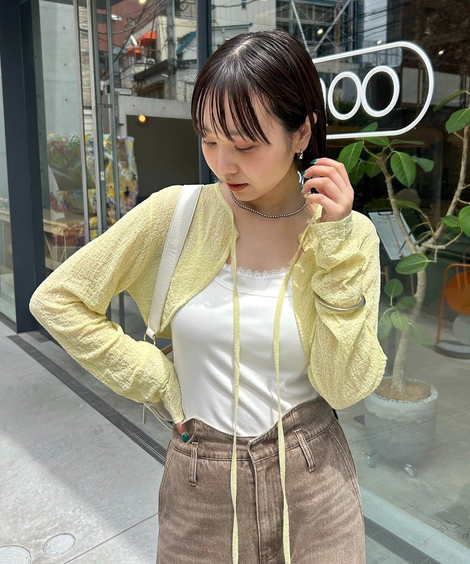 OUTLET(アウトレット) 【mystic】シアーニットボレロ